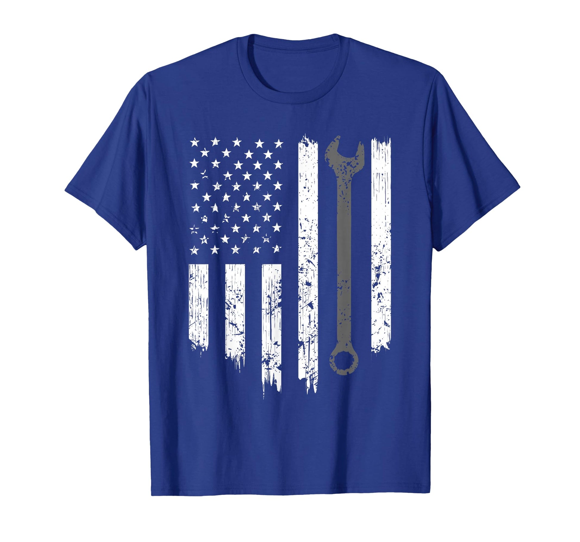 Funny Mechanic Distressed American Flag T-Shirt - Unique Graphic Unisex - T-Shirt, Sweatshirt, Hoodie
