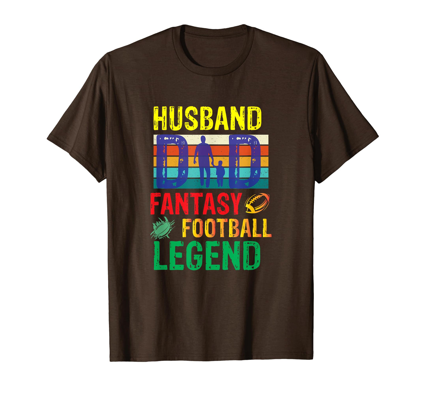 Mens Husband Dad Fantasy Football T-Shirt - Fun Novelty Design for Adults - T-Shirt, Sweatshirt, Hoodie