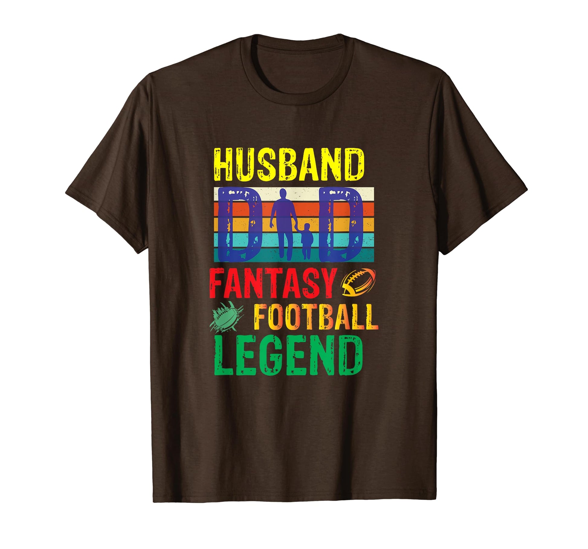 Mens Husband Dad Fantasy Football T-Shirt - Fun Novelty Design for Adults - T-Shirt, Sweatshirt, Hoodie