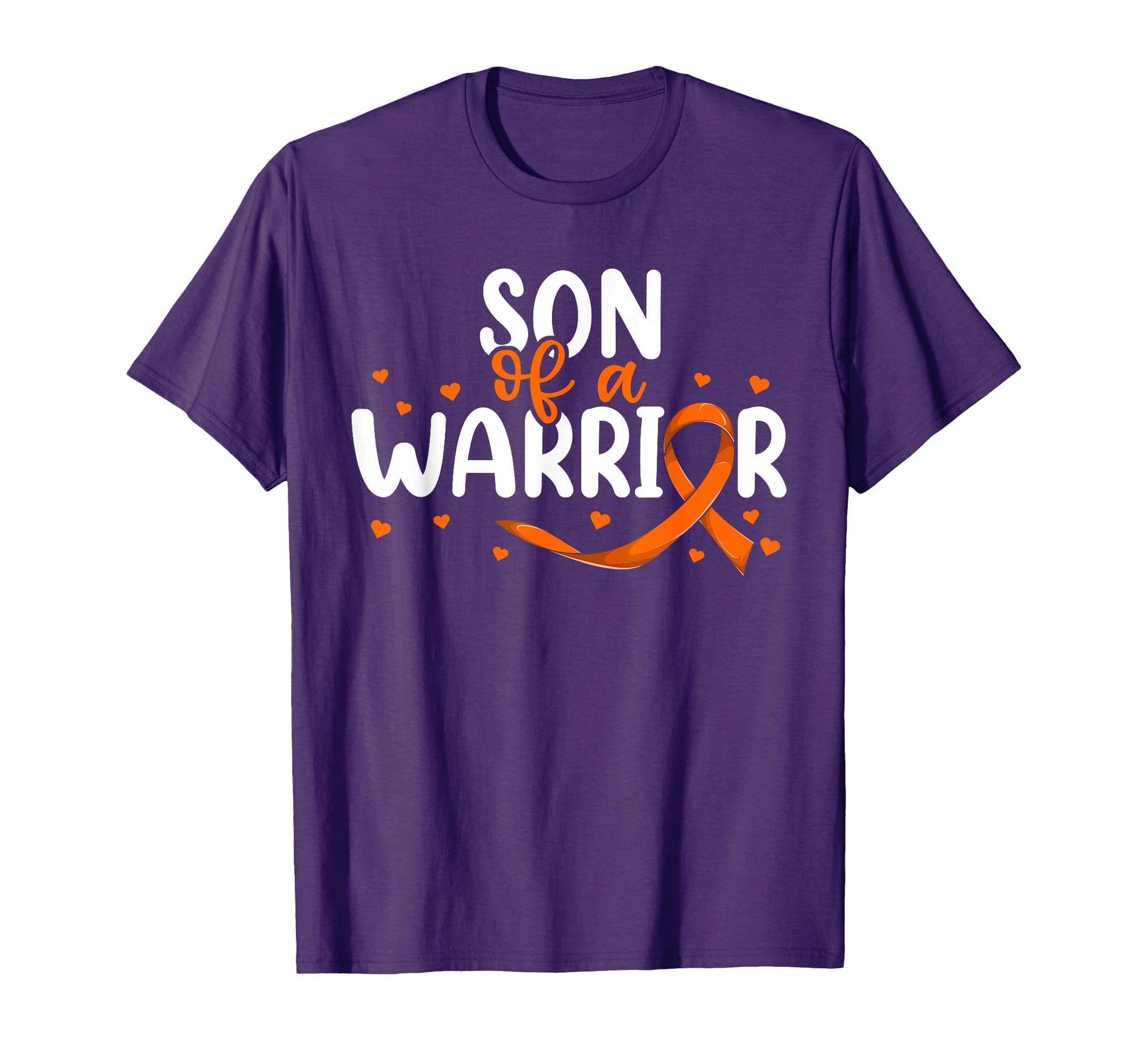 Orange Ribbon Leukemia Mom Dad Son T-Shirt - Aesthetic Graphic Men Women - T-Shirt, Sweatshirt, Hoodie