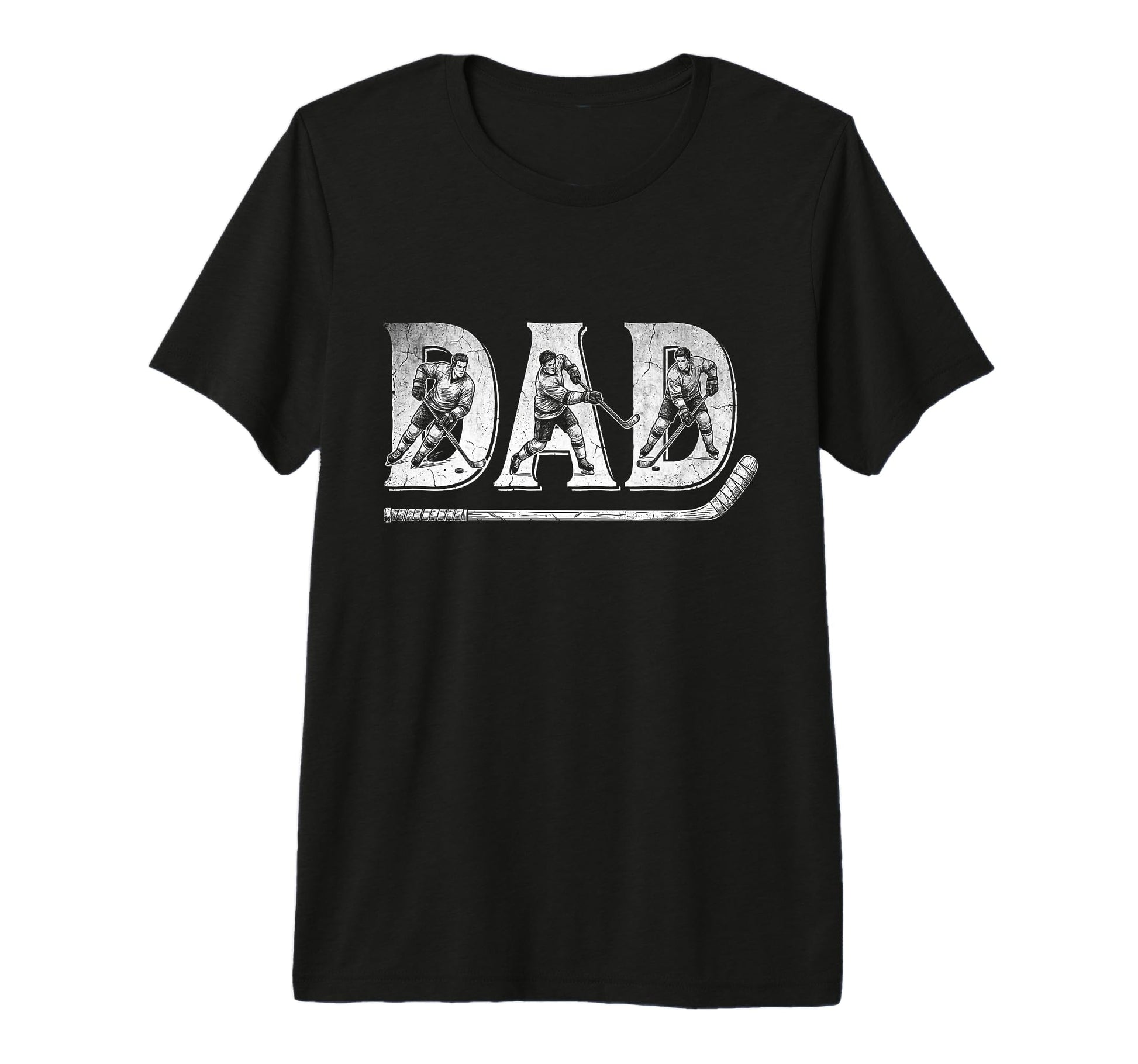 Hockey Dad Fathers Day Tri Blend T-Shirt - Streetwear Style Unisex - T-Shirt, Sweatshirt, Hoodie