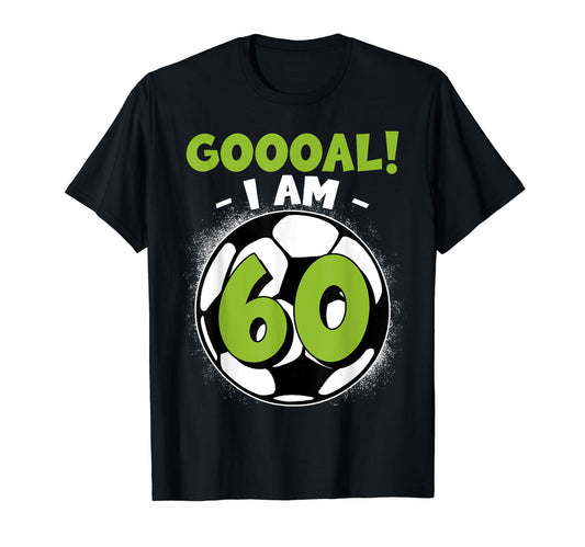 60 Year Old Birthday Soccer Themed T-Shirt - Aesthetic Graphic Men Women - T-Shirt, Sweatshirt, Hoodie