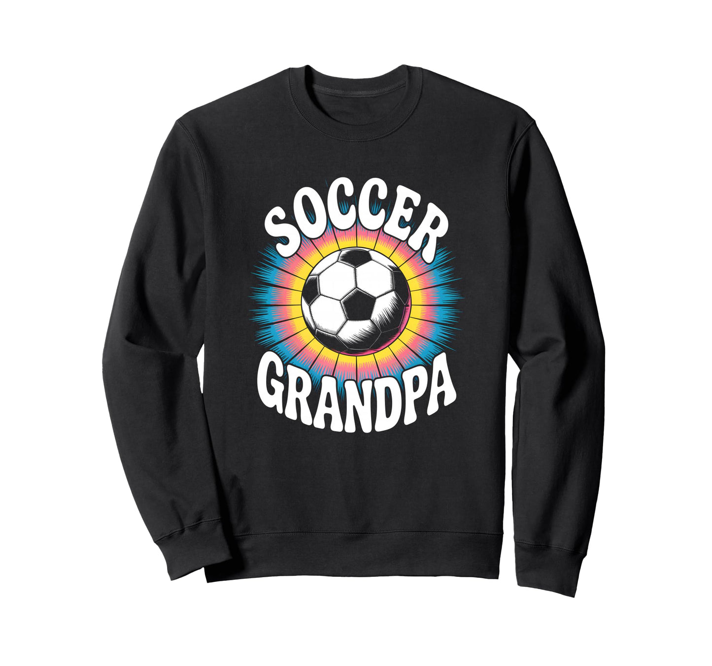 Soccer Grandpa Tie Dye Sweatshirt - Minimalist Print for Adults - T-Shirt, Sweatshirt, Hoodie