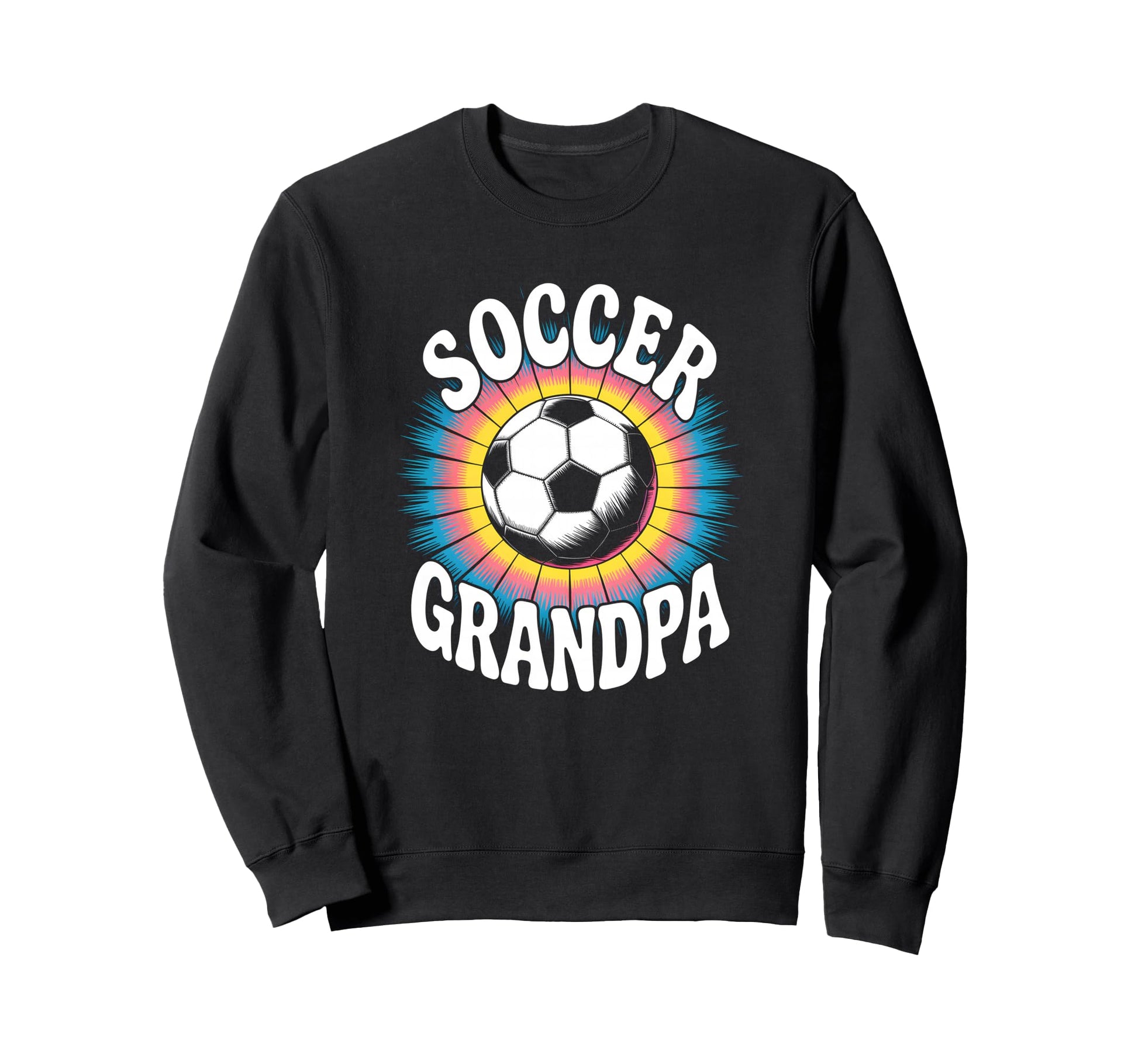Soccer Grandpa Tie Dye Sweatshirt - Minimalist Print for Adults - T-Shirt, Sweatshirt, Hoodie