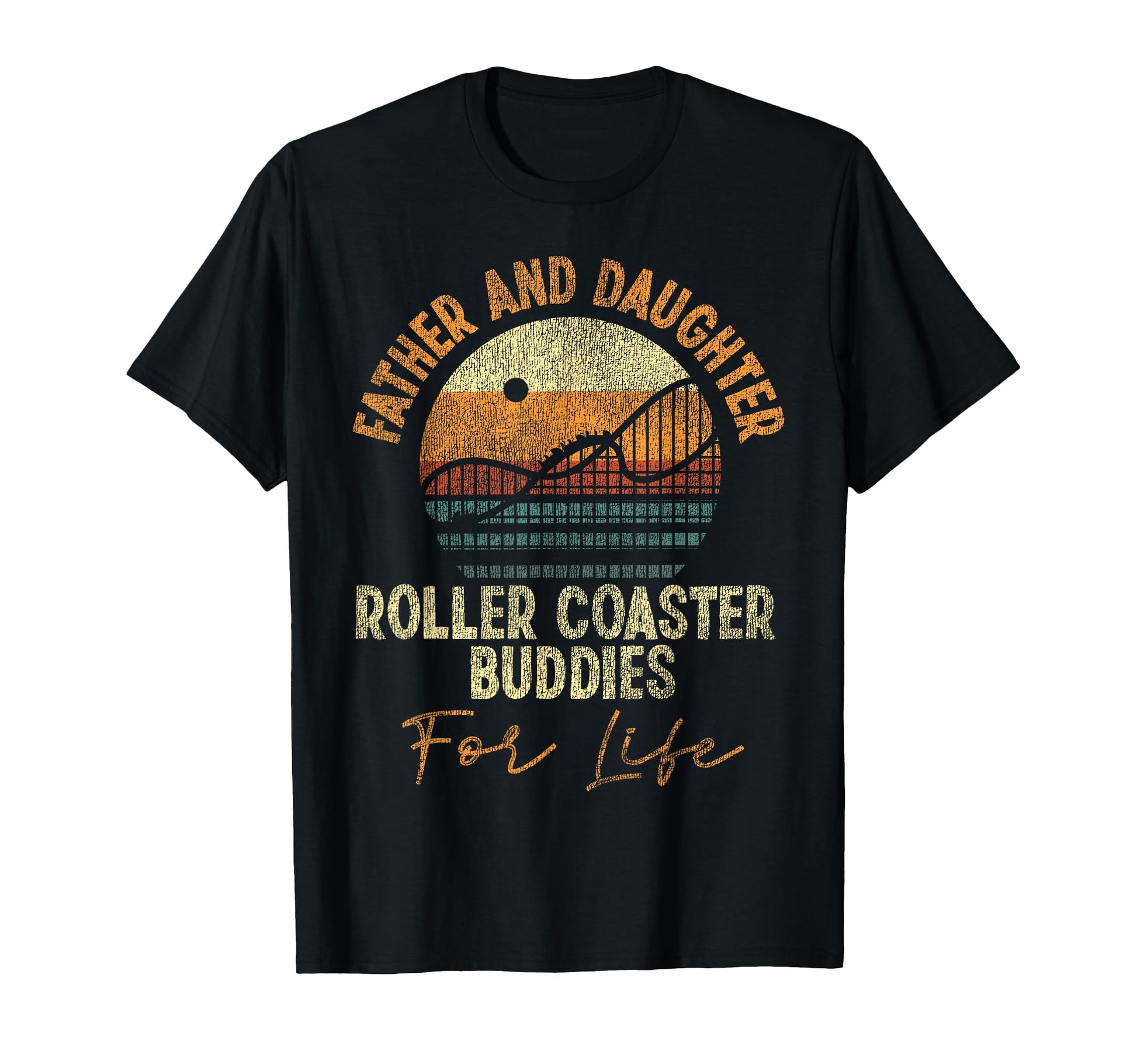 Roller Coaster Father Dad Daughter T-Shirt - Minimalist Print Unisex - T-Shirt, Sweatshirt, Hoodie