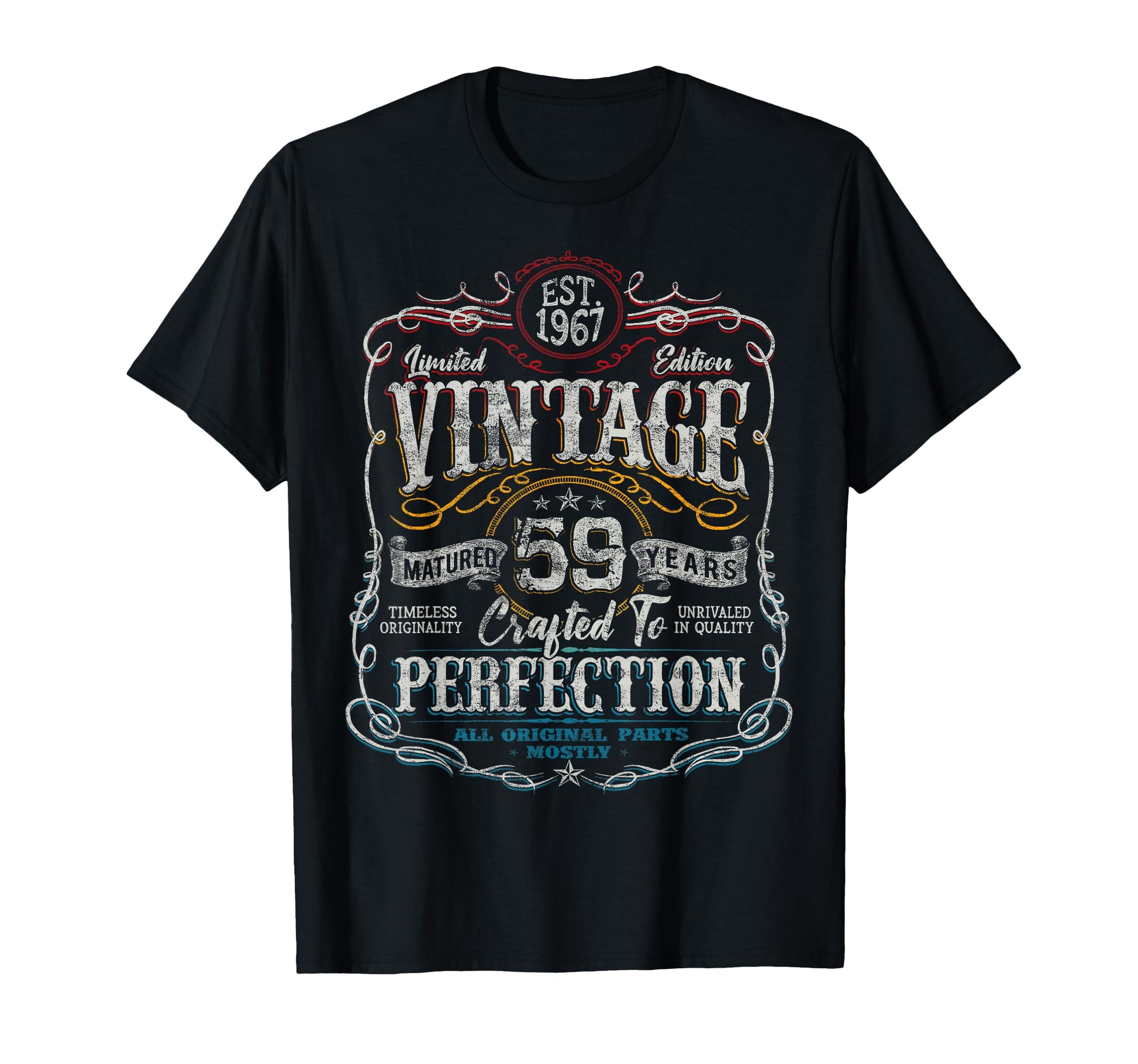 1967 59 Year Old 59Th Birthday T-Shirt - Aesthetic Graphic Unisex - T-Shirt, Sweatshirt, Hoodie