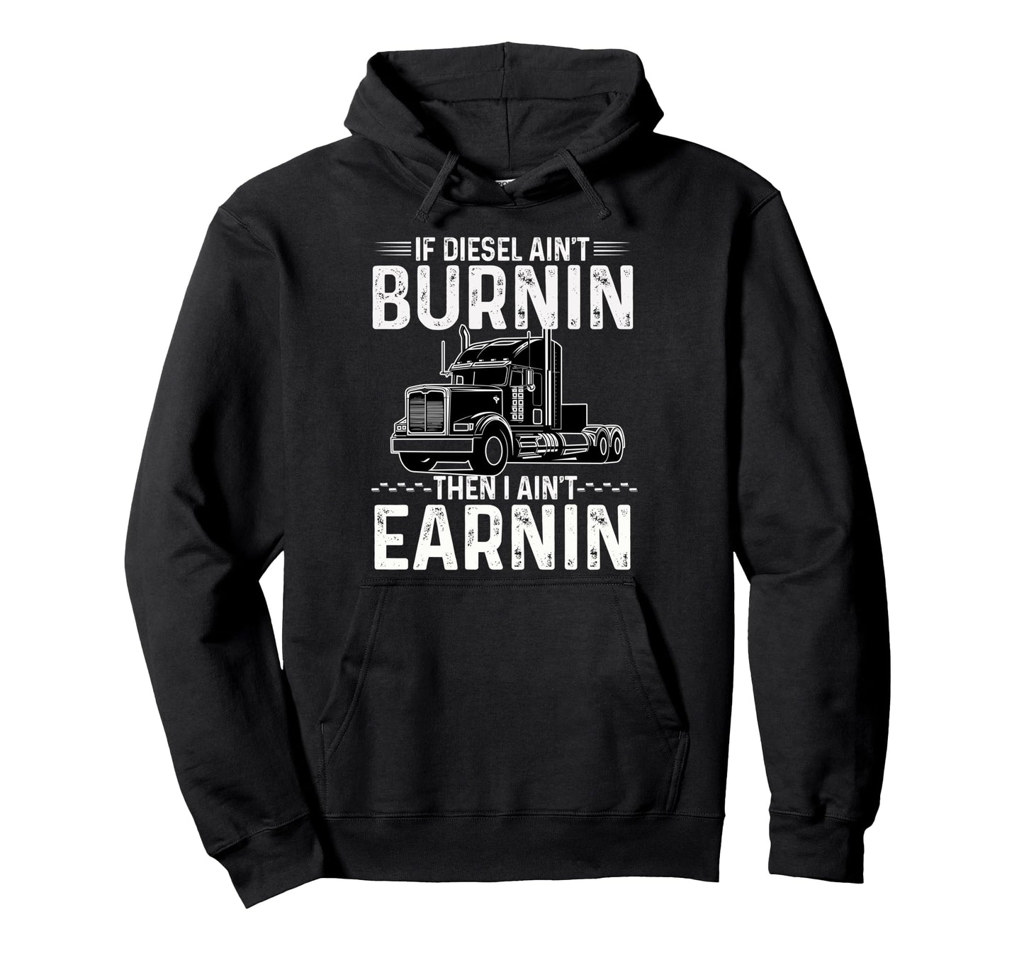 Fun Trucker Papa Dad Semi Truck Driver Hoodie - Minimalist Print Men Women - T-Shirt, Sweatshirt, Hoodie
