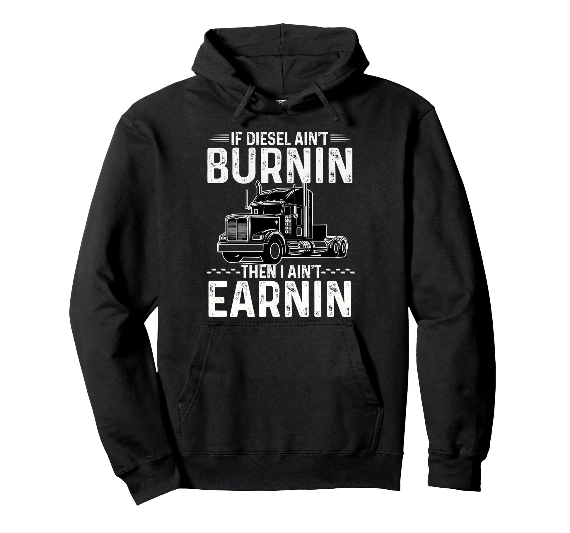 Fun Trucker Papa Dad Semi Truck Driver Hoodie - Minimalist Print Men Women - T-Shirt, Sweatshirt, Hoodie