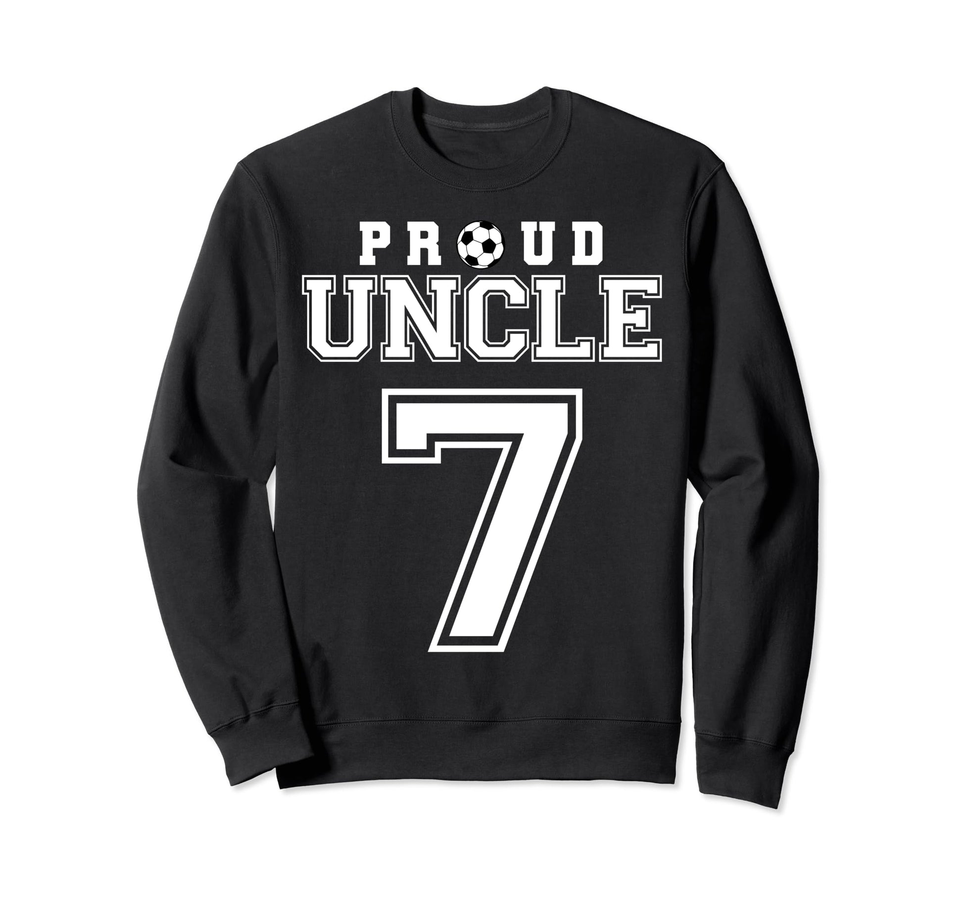 Number 7 Custom Proud Soccer Futbol Sweatshirt - Minimalist Print Unisex - T-Shirt, Sweatshirt, Hoodie