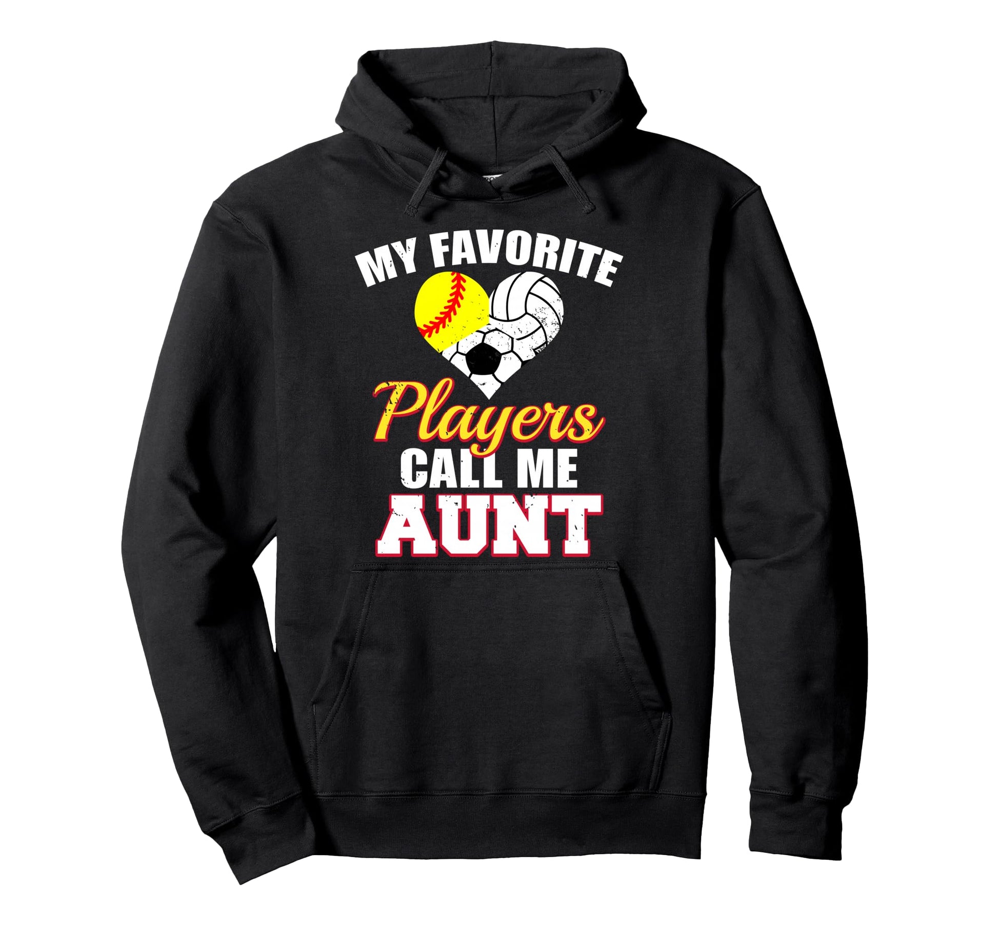 My Favorite Softball Volleyball Soccer Hoodie - Unique Graphic for Adults - T-Shirt, Sweatshirt, Hoodie