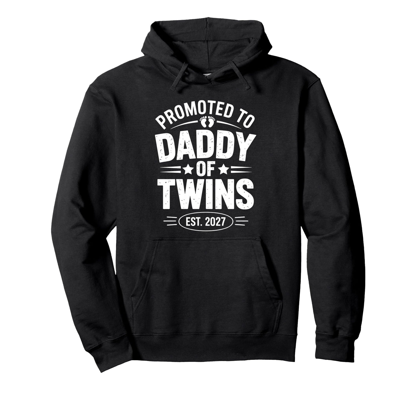 Promoted To Daddy Twins 2027 Dad Est 2027 Hoodie - Minimalist Print Unisex - T-Shirt, Sweatshirt, Hoodie