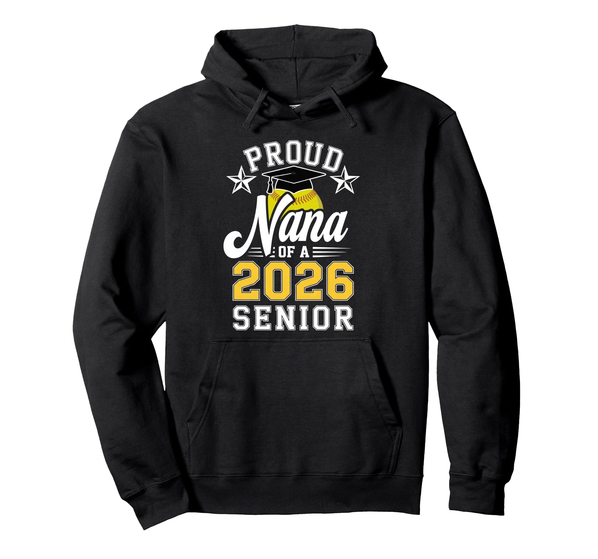 Proud Nana 2026 Senior Softball Hoodie - Novelty Apparel for Adults - T-Shirt, Sweatshirt, Hoodie