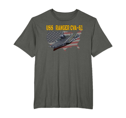 Aircraft Carrier Uss Ranger Cva 61 T-Shirt - Minimalist Print Men Women - T-Shirt, Sweatshirt, Hoodie