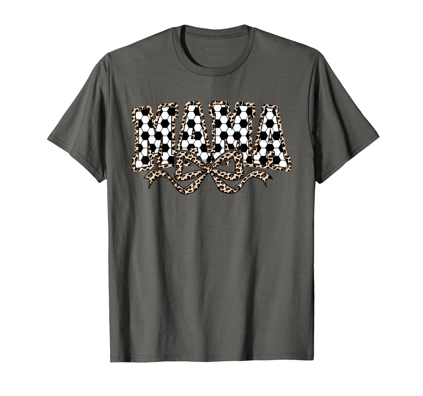 Leopard Soccer Mama Coquette Bow Funny T-Shirt - Graphic Print Men Women - T-Shirt, Sweatshirt, Hoodie