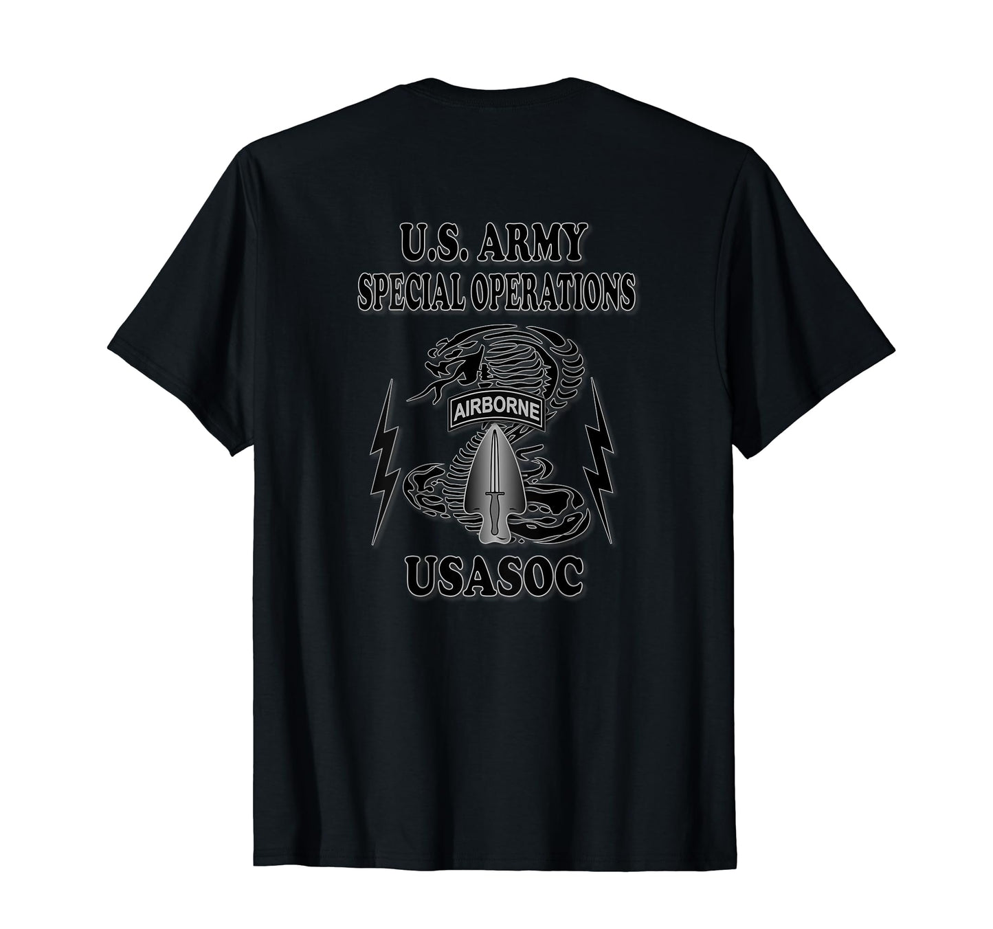 U S Army Special Operations Usasoc Back T-Shirt - Graphic Print for Adults - T-Shirt, Sweatshirt, Hoodie