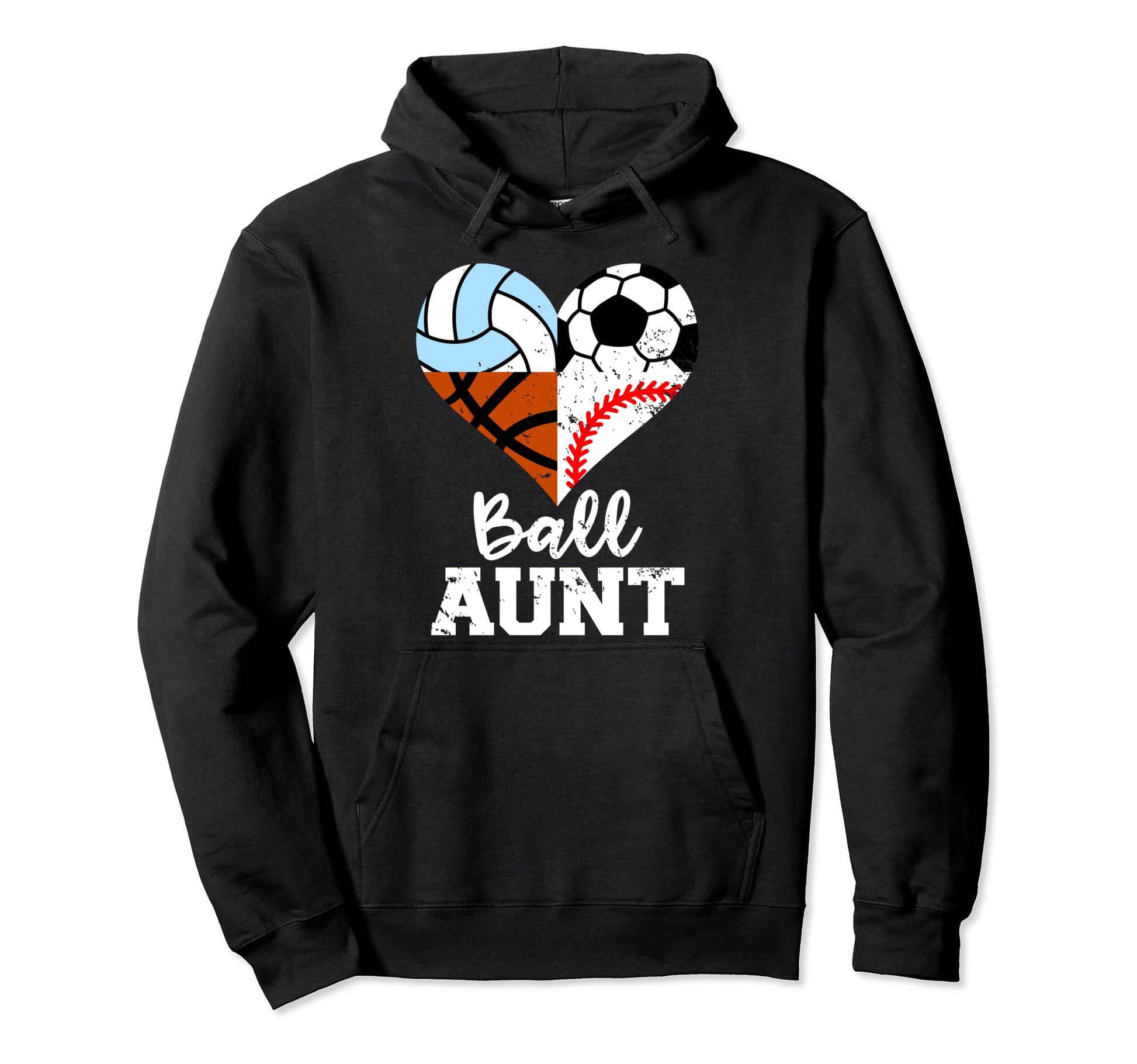 Ball Aunt Funny Soccer Baseball Hoodie - Casual Everyday Wear for Adults - T-Shirt, Sweatshirt, Hoodie