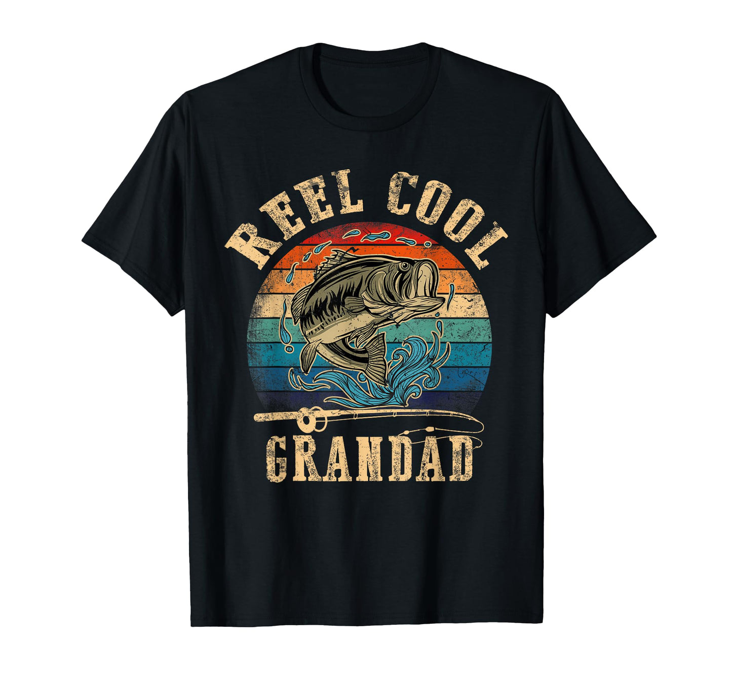 Reel Grandad Fish Fishing Fathers Day T-Shirt - Unique Graphic for Adults - T-Shirt, Sweatshirt, Hoodie