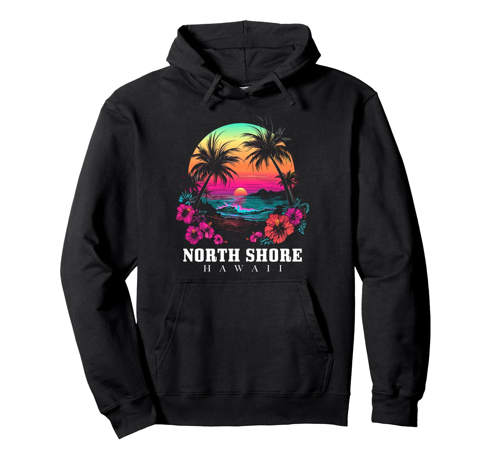Surfer Souvenir North Shore Oahu Hoodie - Minimalist Print Men Women - T-Shirt, Sweatshirt, Hoodie