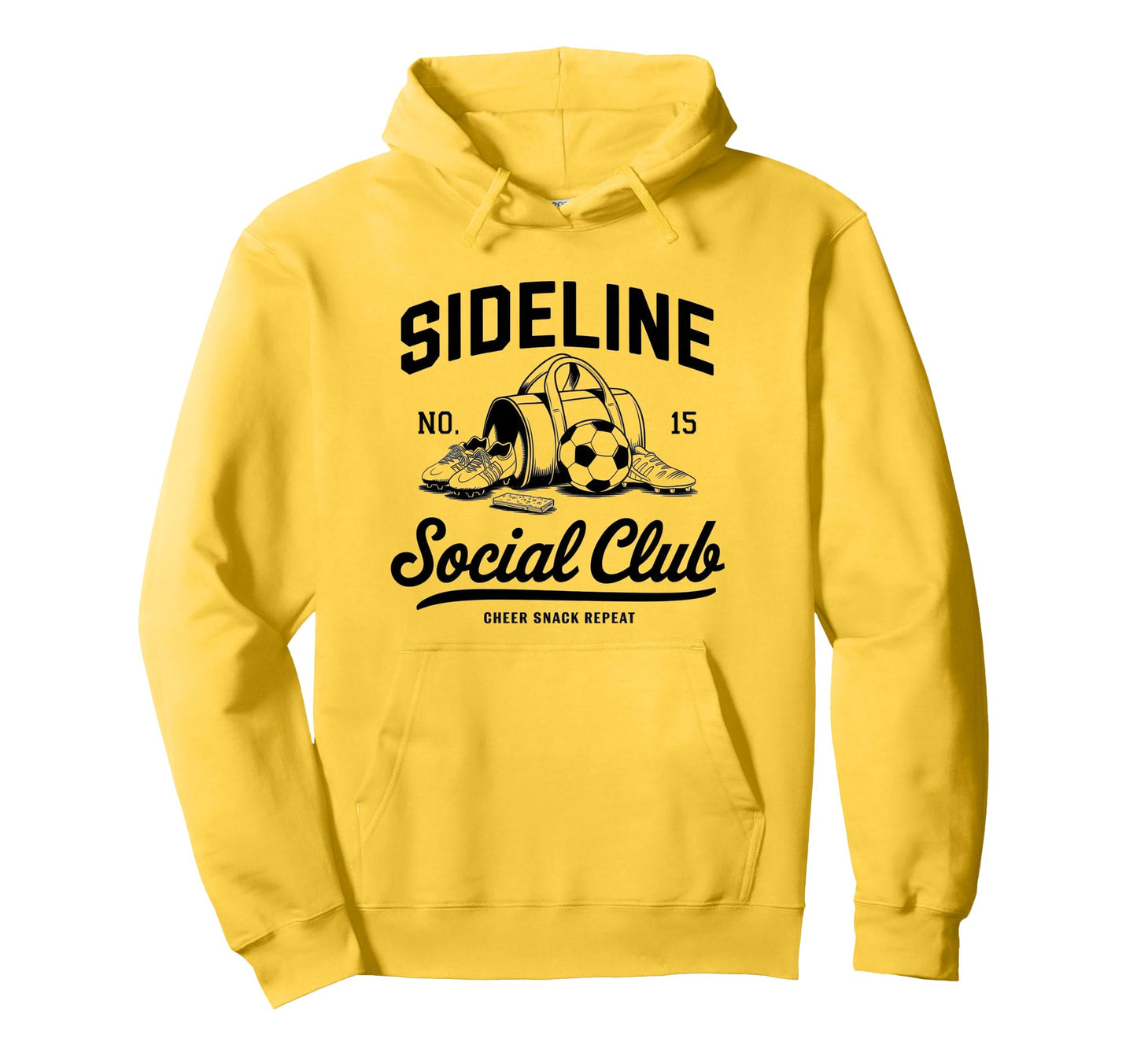 Sideline Social Club Soccer Mom Game Day Hoodie - Custom Art Print Unisex - T-Shirt, Sweatshirt, Hoodie