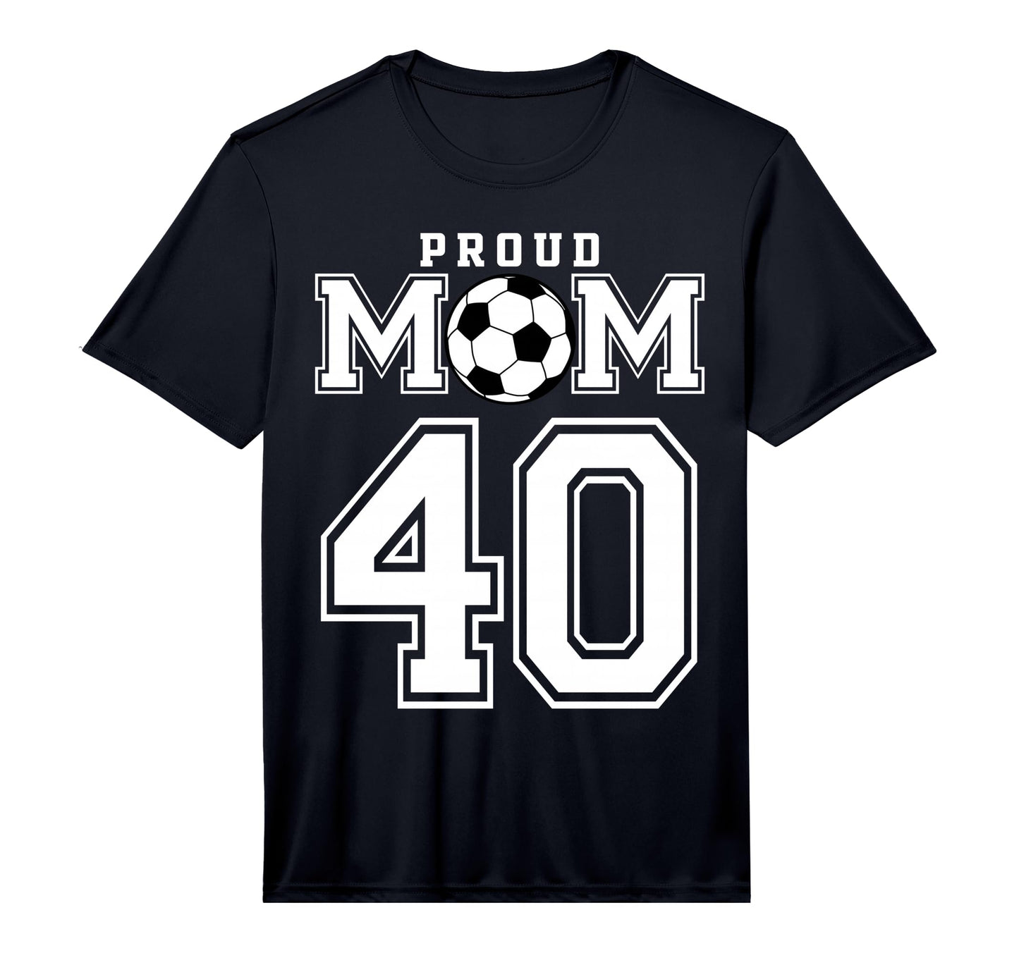 Number 40 Custom Proud Soccer Futbol T-Shirt - Minimalist Print for Adults - T-Shirt, Sweatshirt, Hoodie
