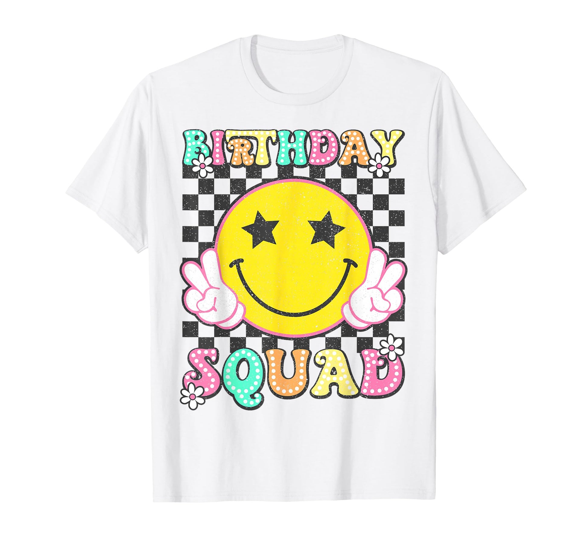 Birthday Squad Groovy Matching Family T-Shirt - Novelty Apparel Men Women - T-Shirt, Sweatshirt, Hoodie