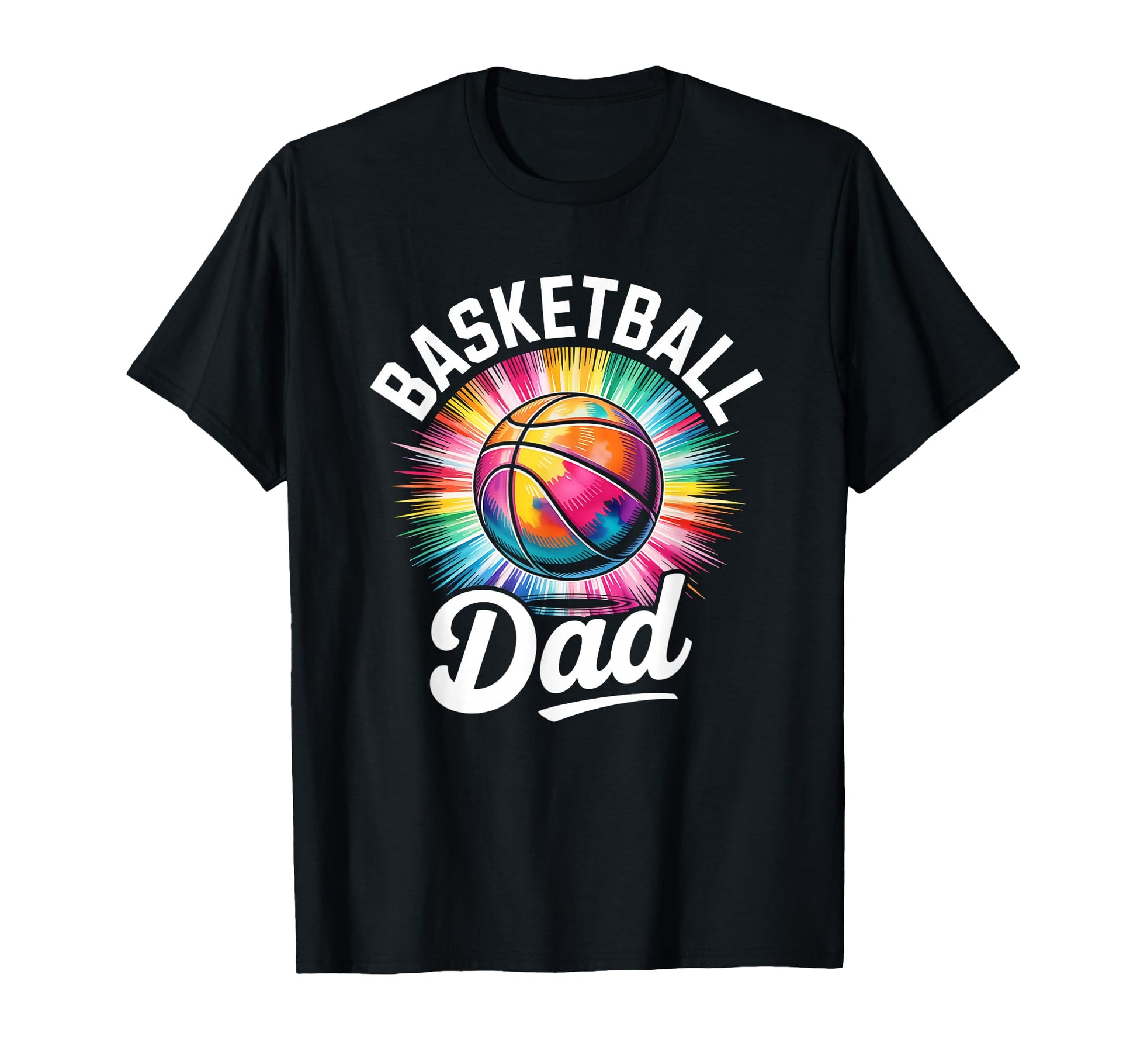 Basketball Dad Tie Dye Colorful T-Shirt - Novelty Apparel for Adults - T-Shirt, Sweatshirt, Hoodie