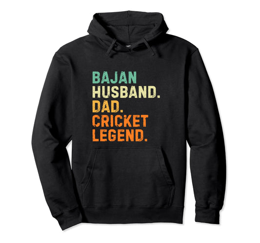 Bajan Husband Dad Cricket Legend Barbados Hoodie - Minimalist Print Unisex - T-Shirt, Sweatshirt, Hoodie