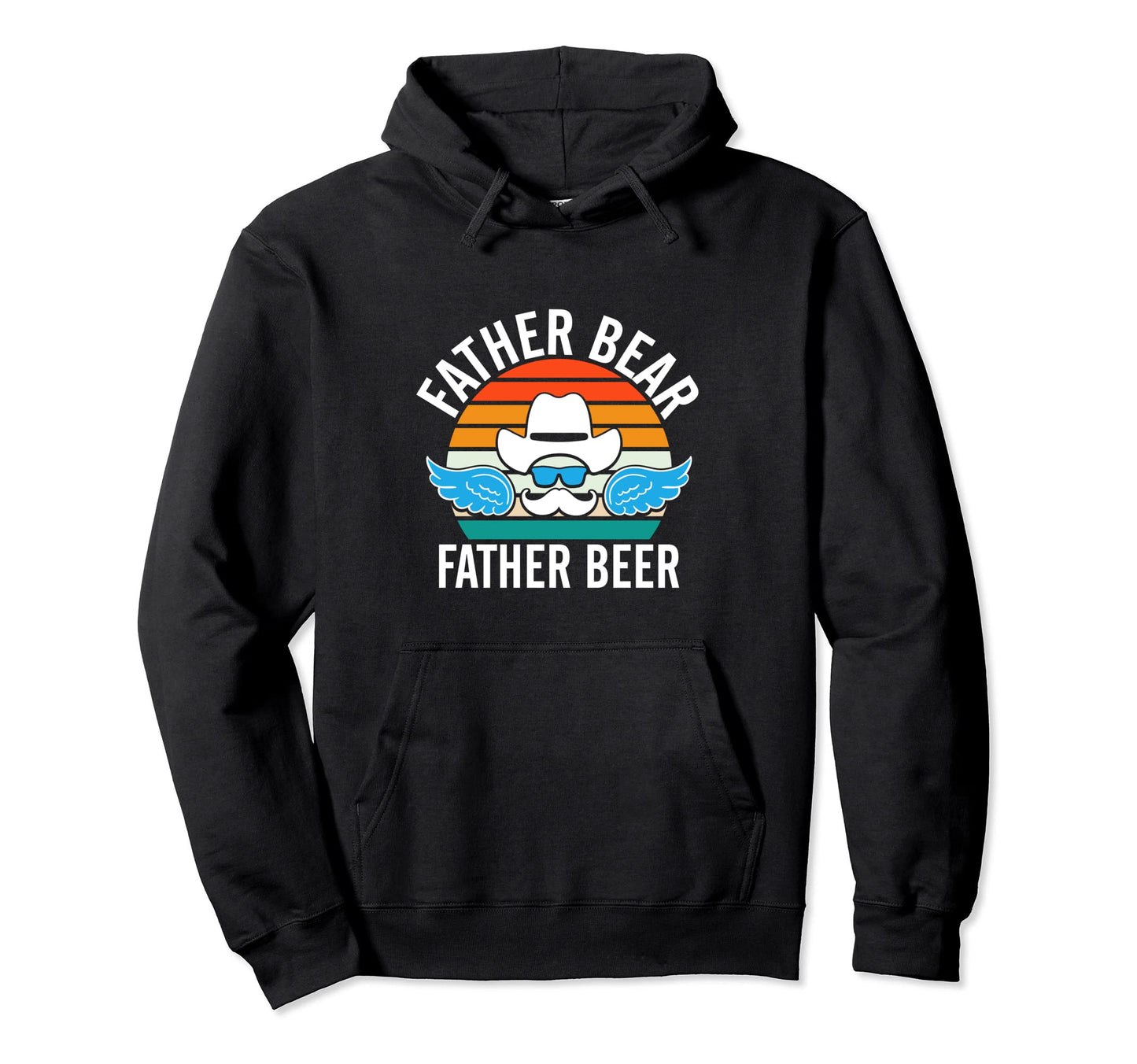 Father Bear Father Beer Dad Drinking Daddy Hoodie - Graphic Print Unisex - T-Shirt, Sweatshirt, Hoodie
