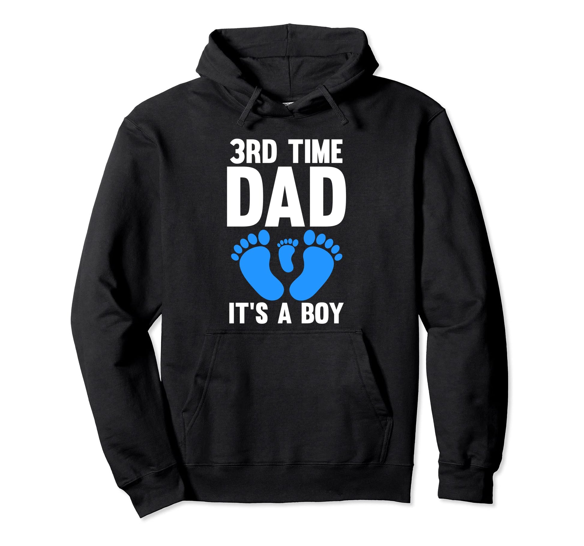 Dad Three Children Father Three Hoodie - Minimalist Print for Adults - T-Shirt, Sweatshirt, Hoodie