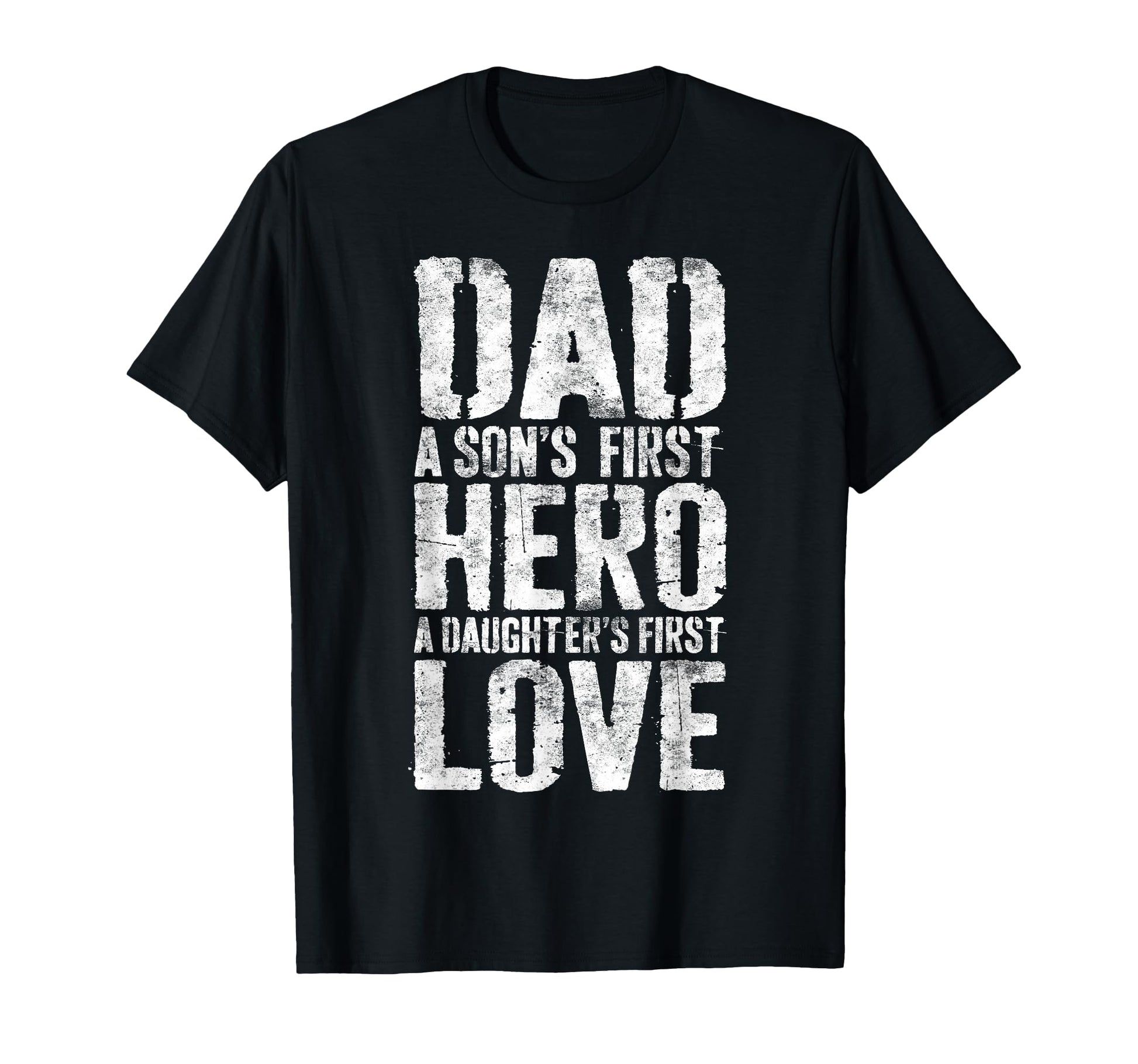Dad Sons First Hero Daughters First T-Shirt - Minimalist Print for Adults - T-Shirt, Sweatshirt, Hoodie