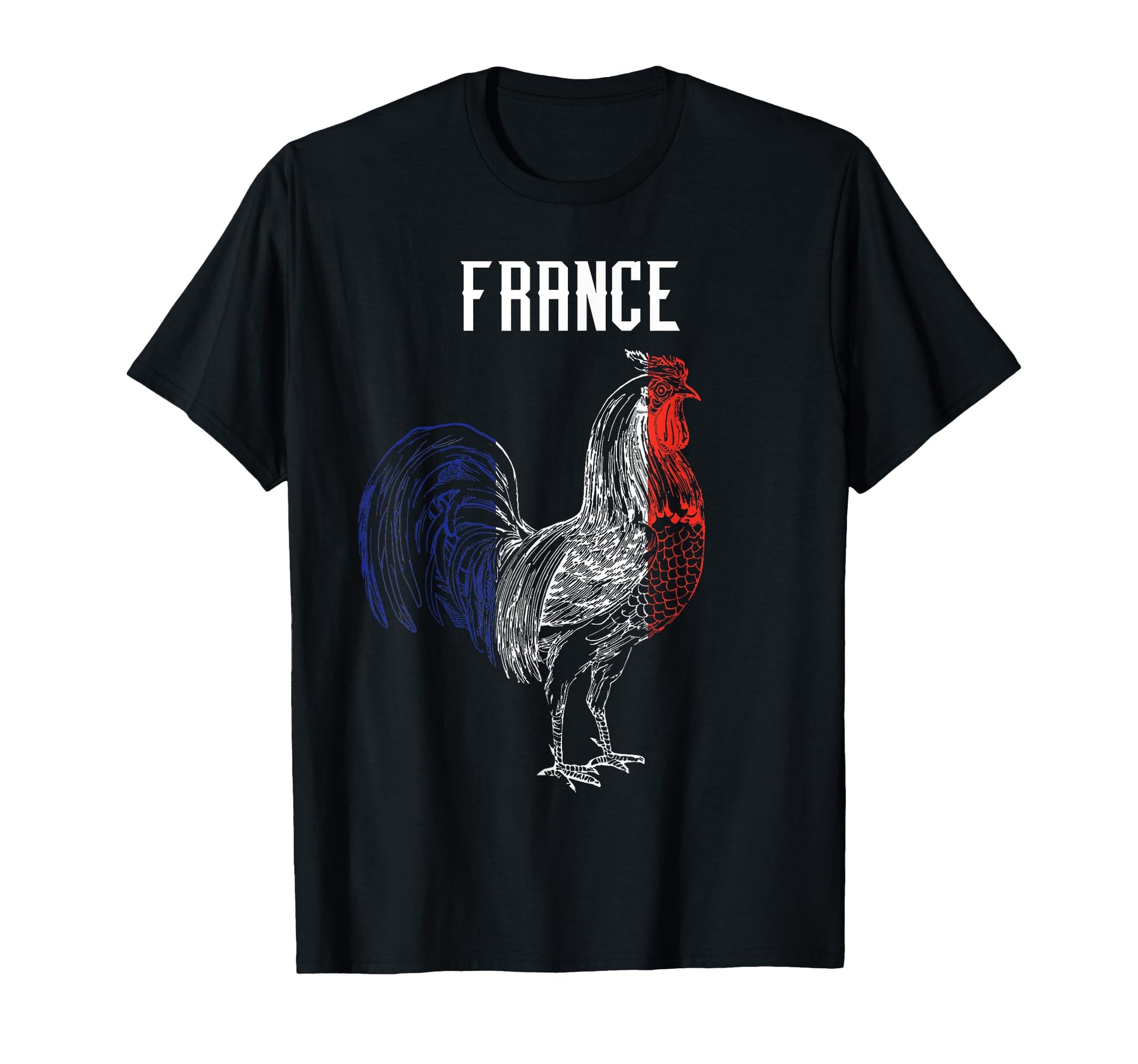 French Flag Rooster France Soccer T-Shirt - Custom Art Print Men Women - T-Shirt, Sweatshirt, Hoodie