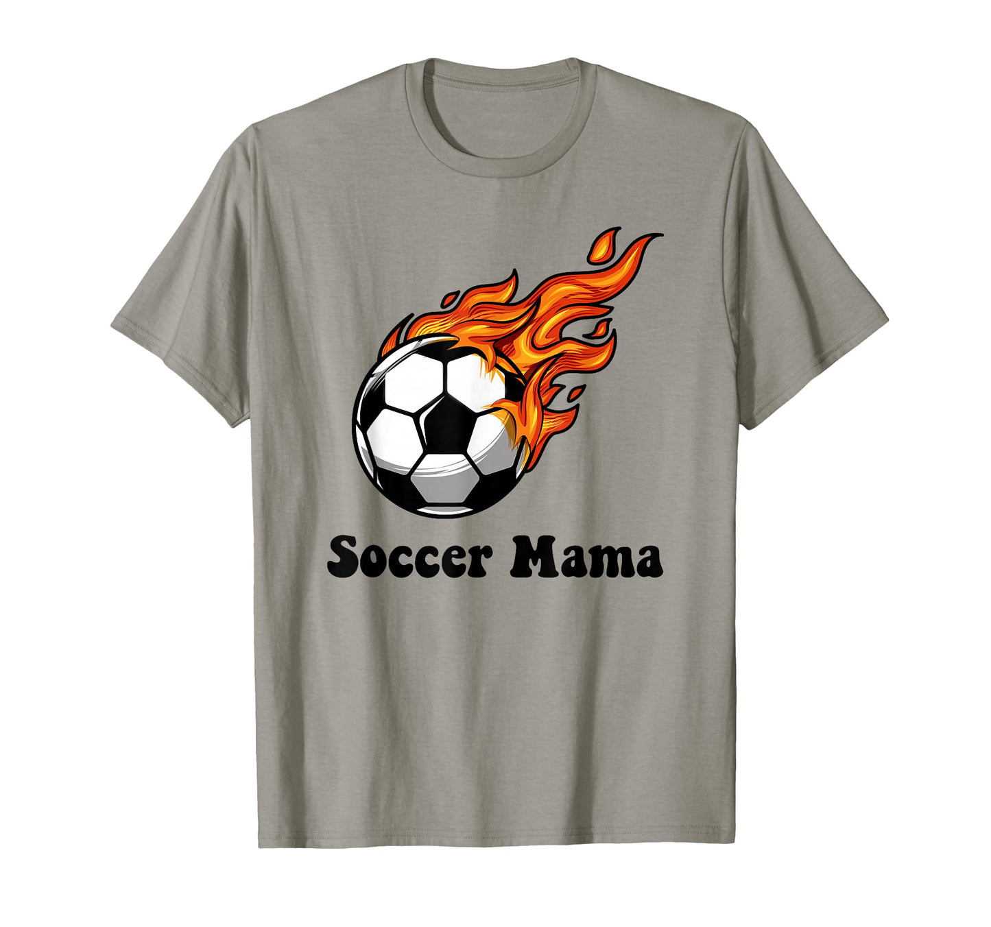 Soccer Mama Groovy Flames Soccer T-Shirt - Fun Novelty Design for Adults - T-Shirt, Sweatshirt, Hoodie