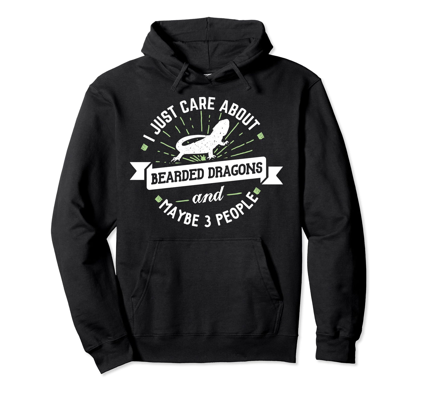 Bearded Dragons I Just Care About Hoodie - Minimalist Print Men Women - T-Shirt, Sweatshirt, Hoodie