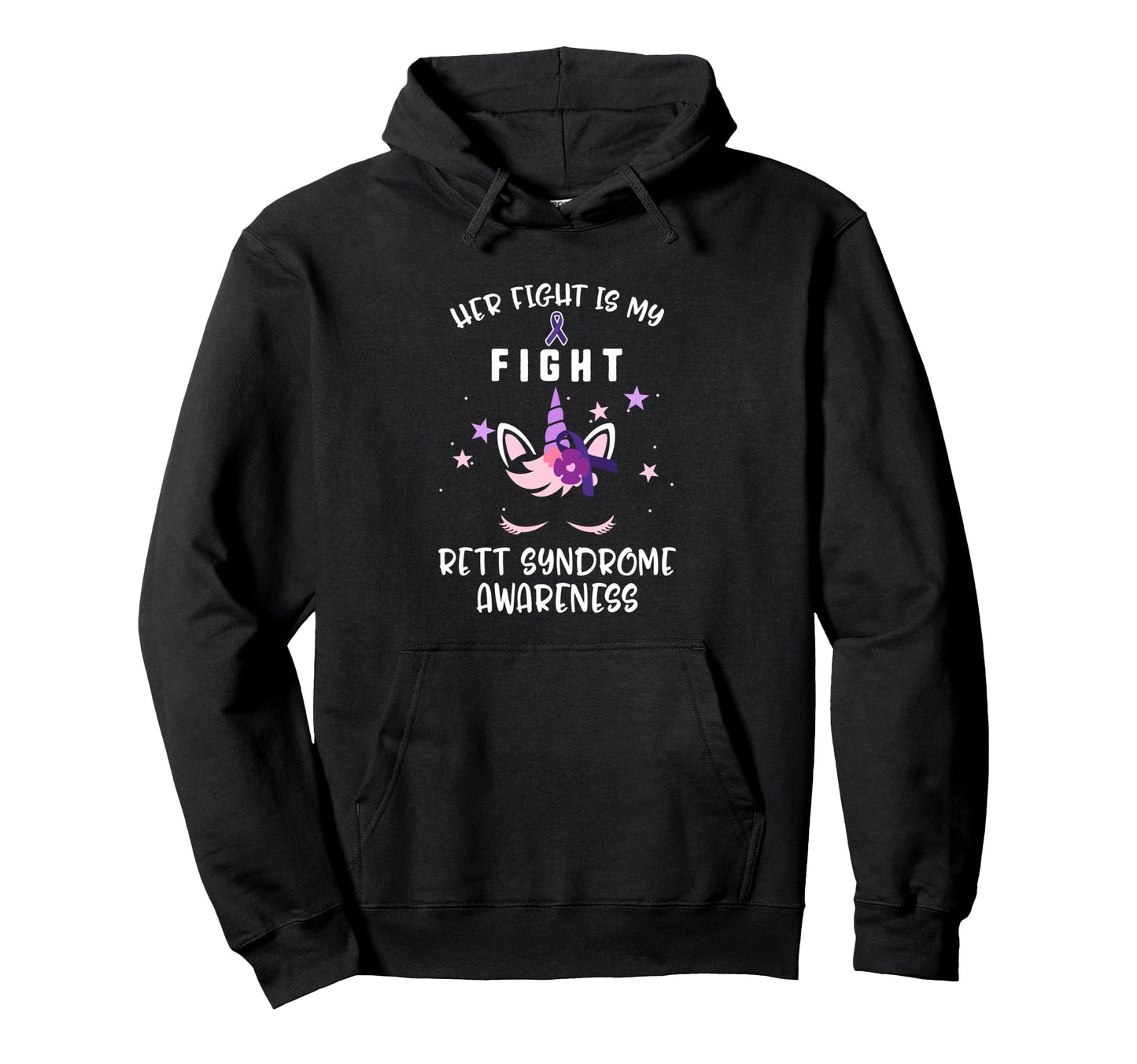 Rett Syndrome Awareness Month Rts Purple Hoodie - Graphic Print Men Women - T-Shirt, Sweatshirt, Hoodie