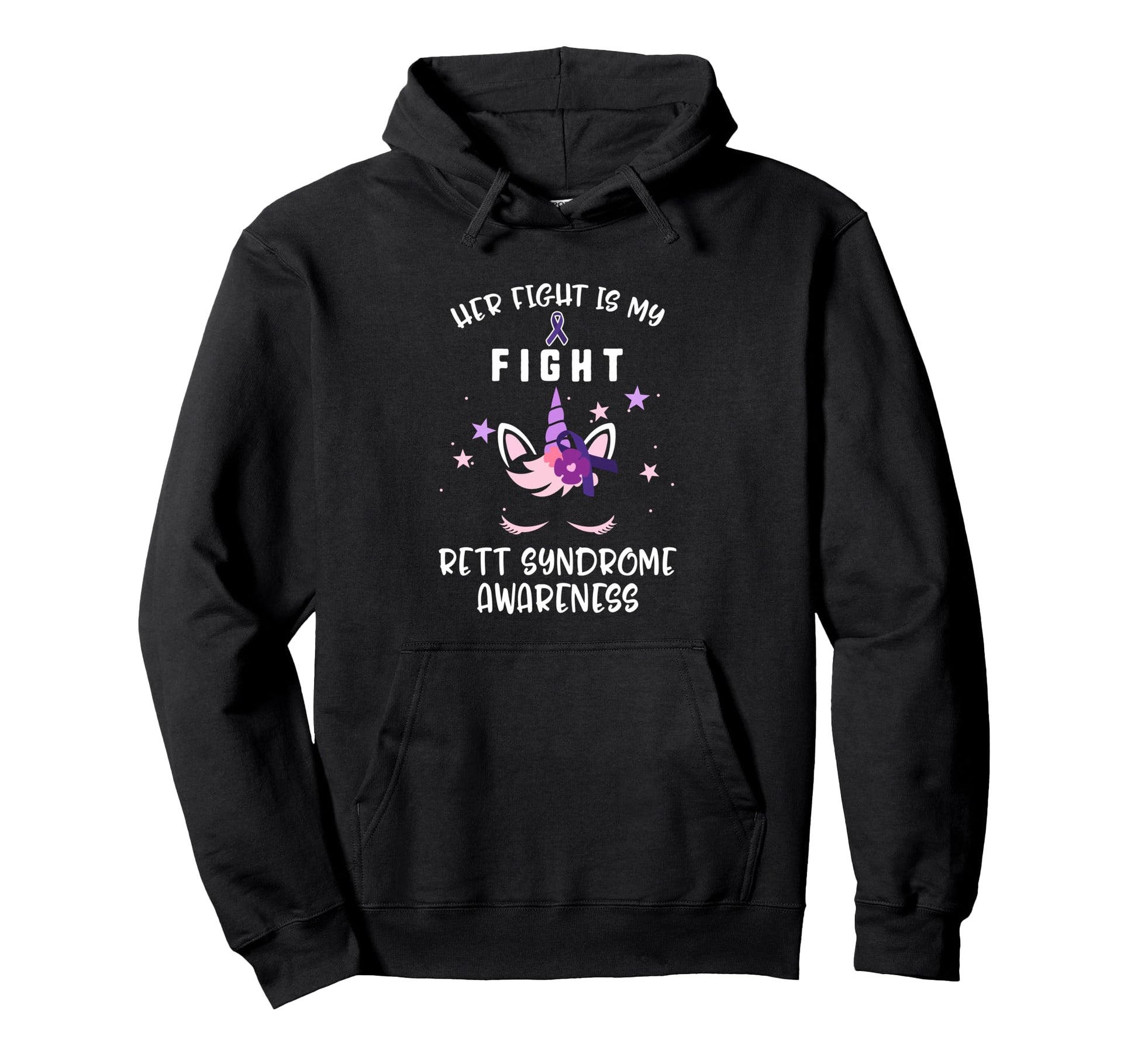 Rett Syndrome Awareness Month Rts Purple Hoodie - Graphic Print Men Women - T-Shirt, Sweatshirt, Hoodie