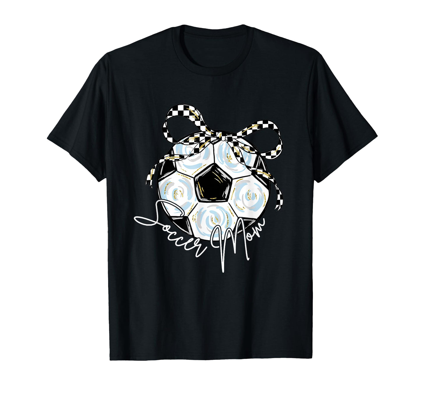 2 Sided Soccer Mom Mama Checkered T-Shirt - Graphic Print Men Women - T-Shirt, Sweatshirt, Hoodie