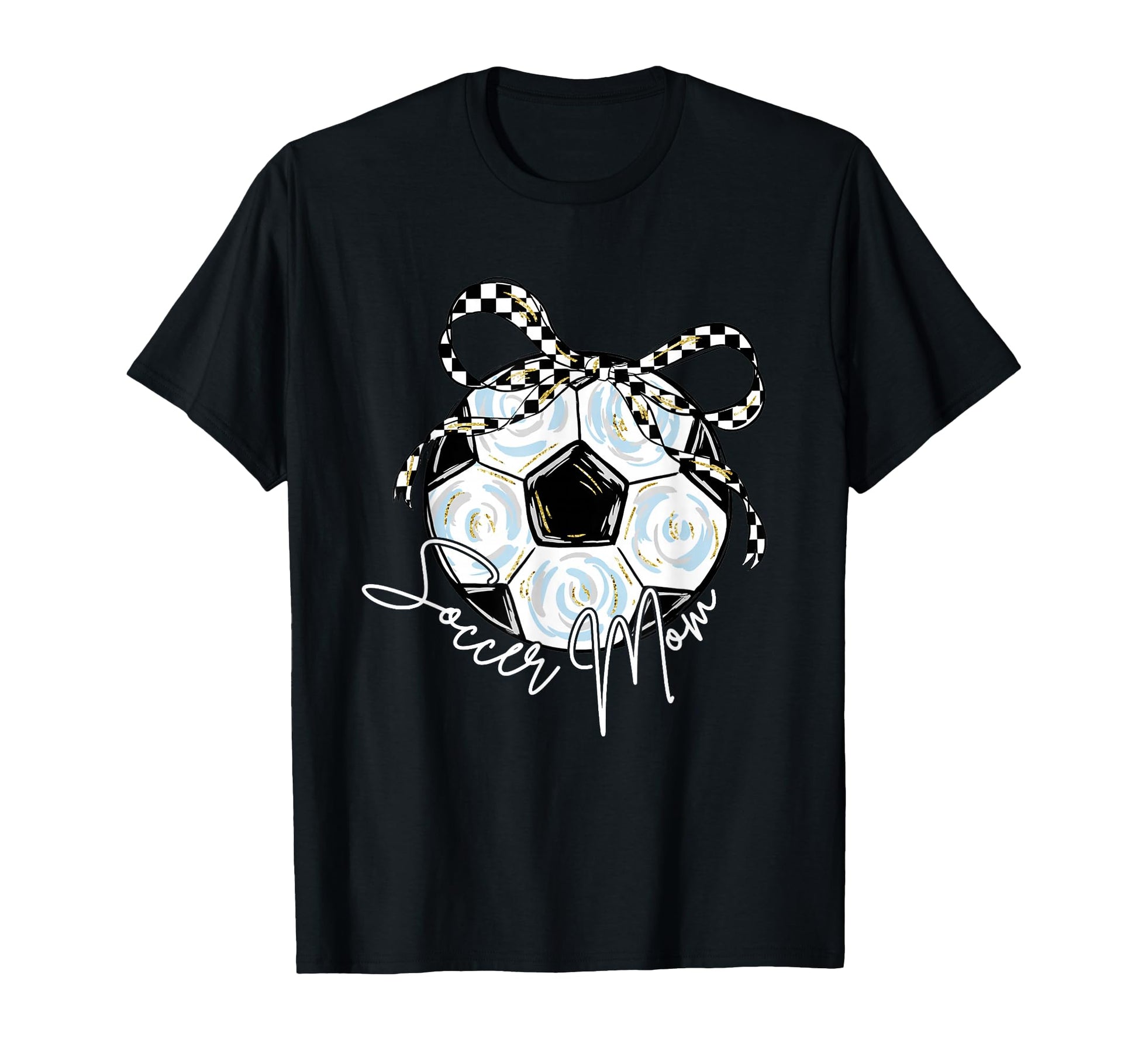 2 Sided Soccer Mom Mama Checkered T-Shirt - Graphic Print Men Women - T-Shirt, Sweatshirt, Hoodie