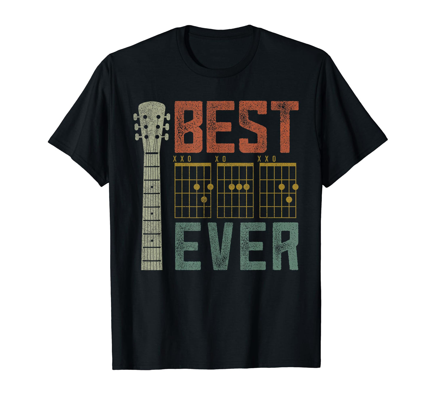 Guitar Music Best Dad Fathers Day T-Shirt - Novelty Apparel for Adults - T-Shirt, Sweatshirt, Hoodie
