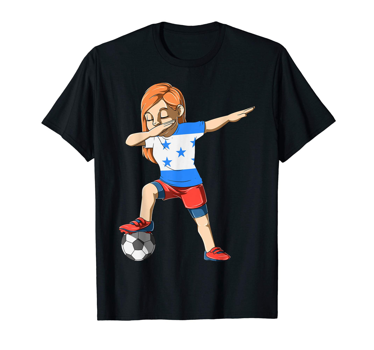 Dabbing Soccer Honduras Jersey T-Shirt - Minimalist Print for Adults - T-Shirt, Sweatshirt, Hoodie