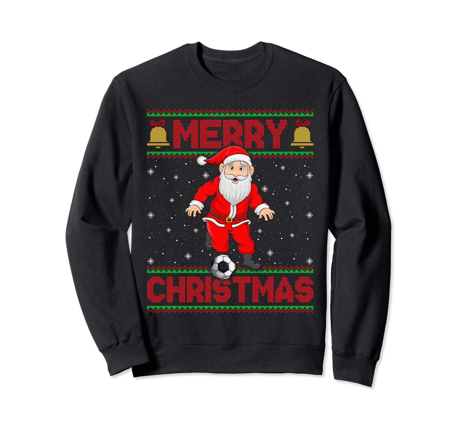 Ugly Santa Claus Playing Soccer Sweatshirt - Minimalist Print Unisex - T-Shirt, Sweatshirt, Hoodie