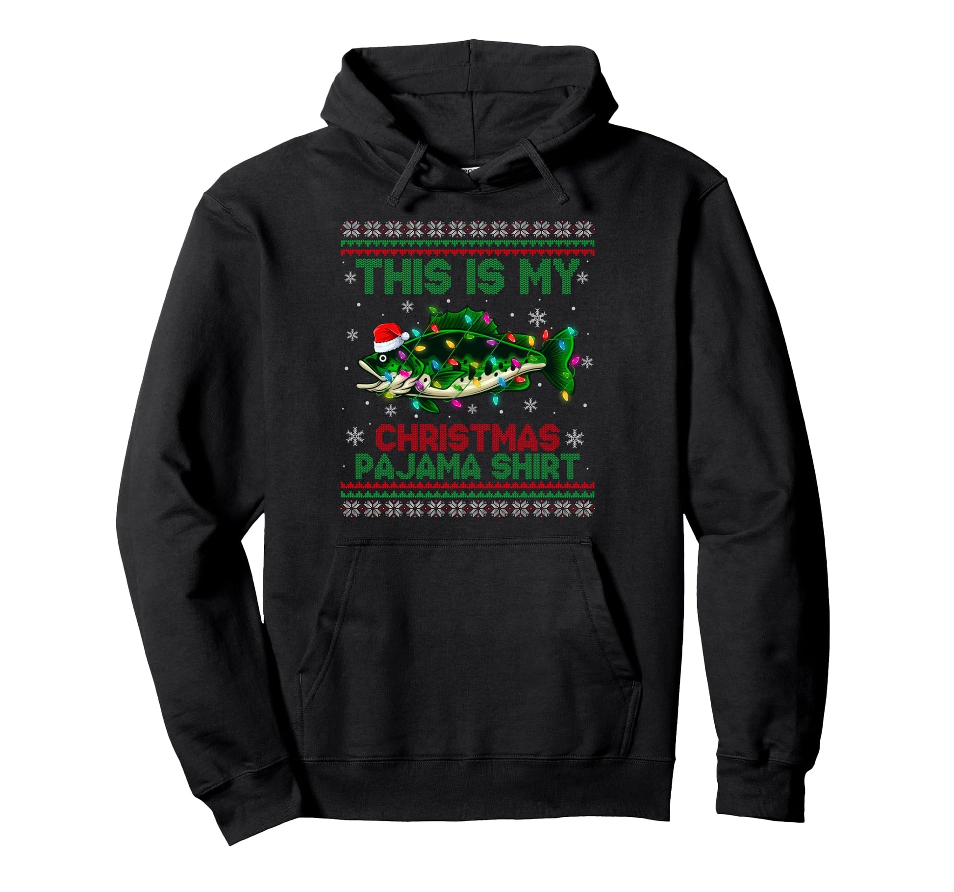 This Is My Ugly Fishing Dad Fishmas Hoodie - Custom Art Print Unisex - T-Shirt, Sweatshirt, Hoodie