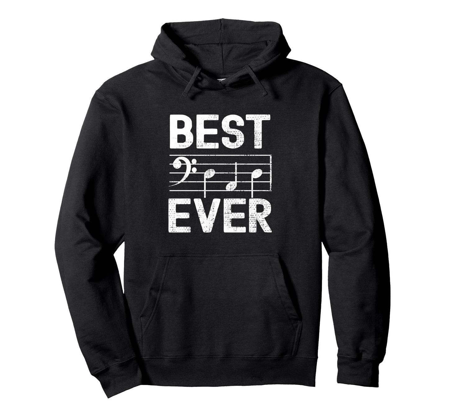 Best Dad Ever Music Bass Clef Staff Dad Hoodie - Graphic Print Men Women - T-Shirt, Sweatshirt, Hoodie