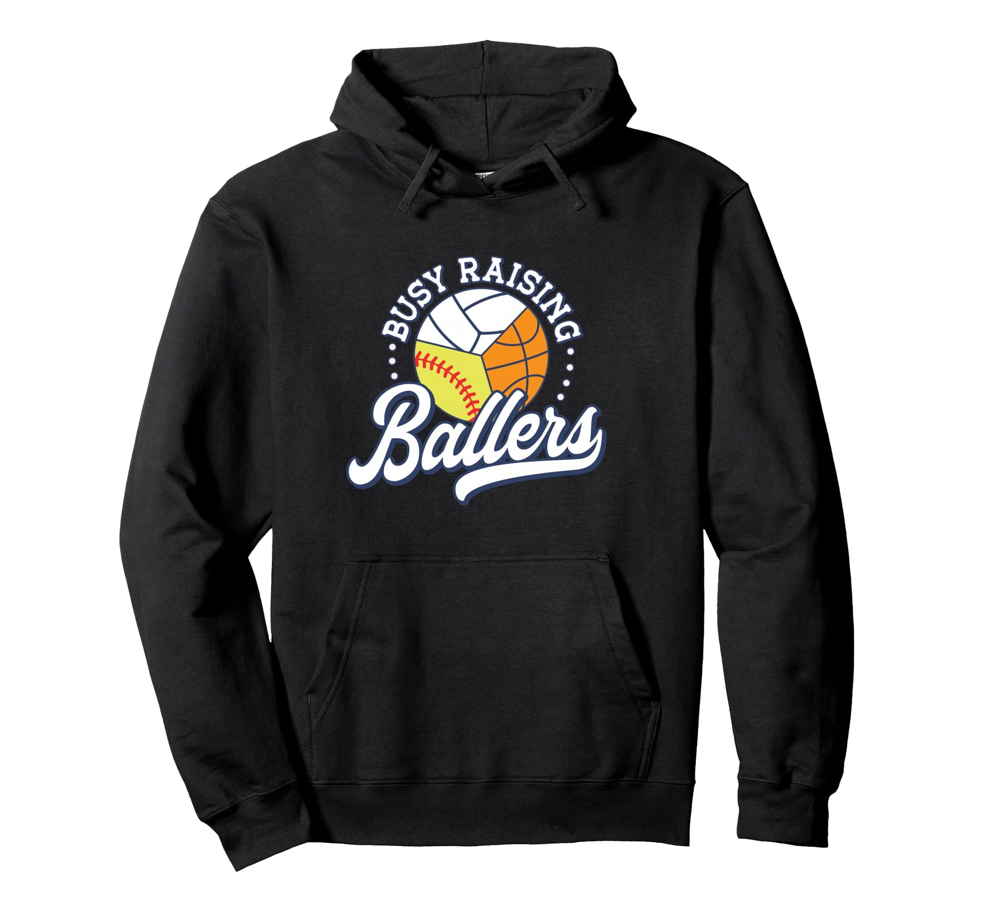 Busy Raising Ballers Volleyball Hoodie - Unique Graphic Men Women - T-Shirt, Sweatshirt, Hoodie