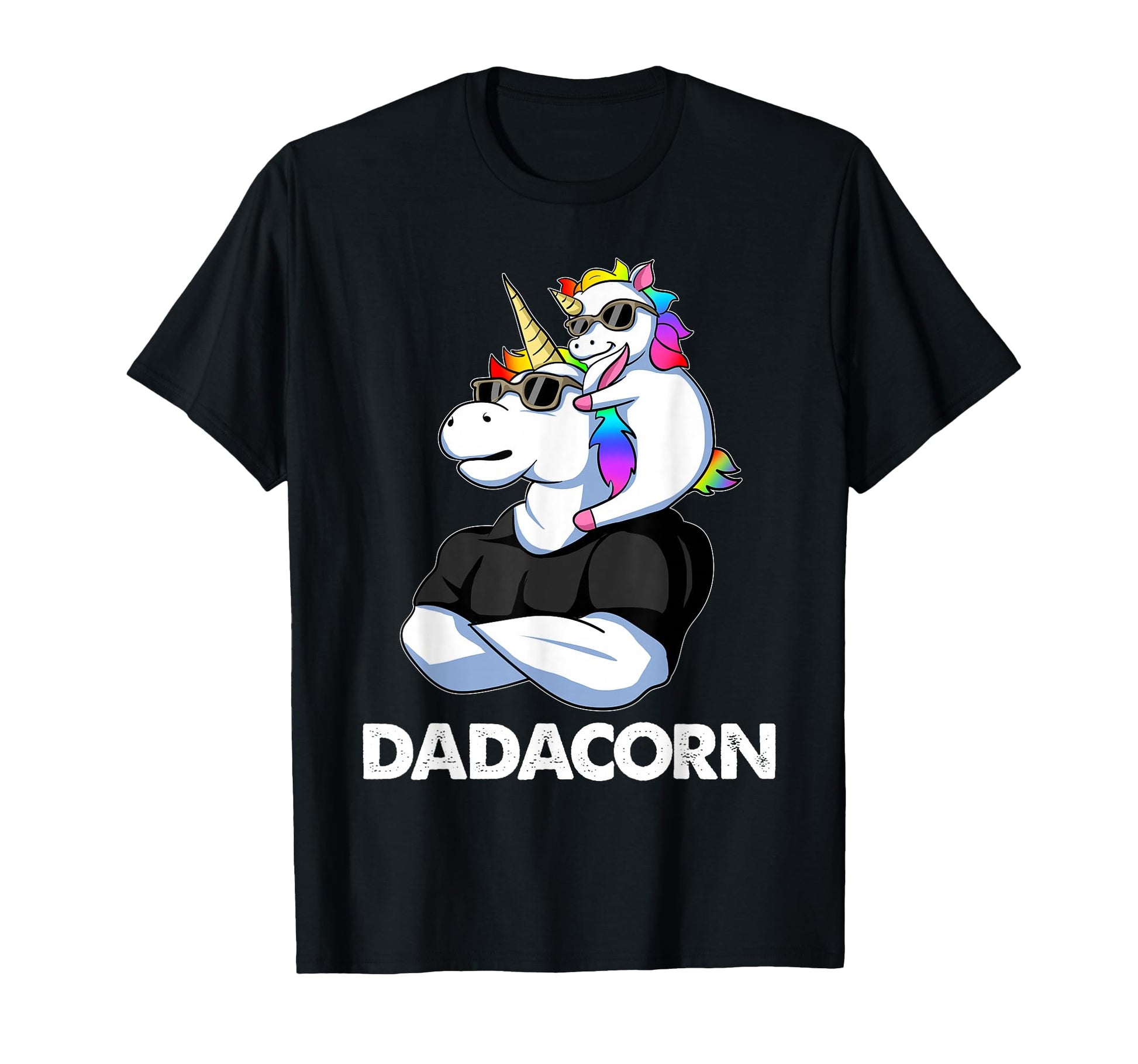 Dadacorn Unicorn Dad And Papa Fathers Day T-Shirt - Graphic Print Unisex - T-Shirt, Sweatshirt, Hoodie