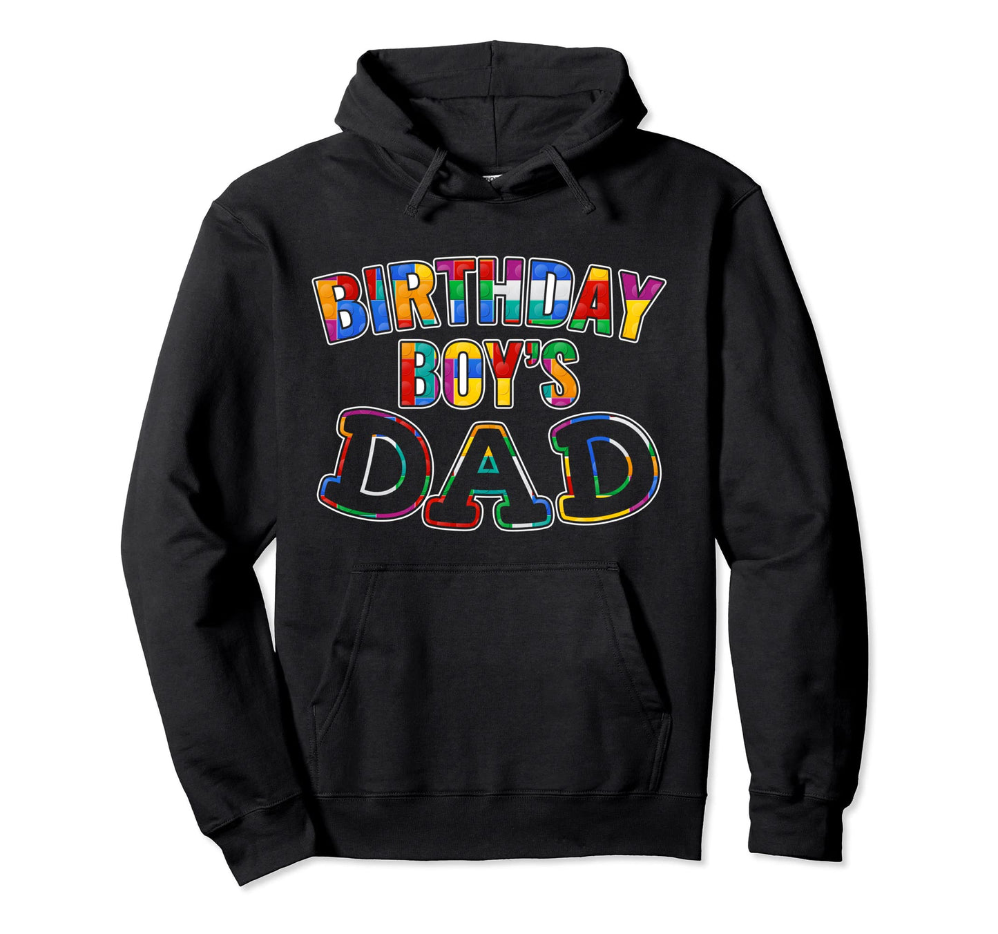 Birthday Dad Building Blocks Hoodie - Trendy Graphic Men Women - T-Shirt, Sweatshirt, Hoodie