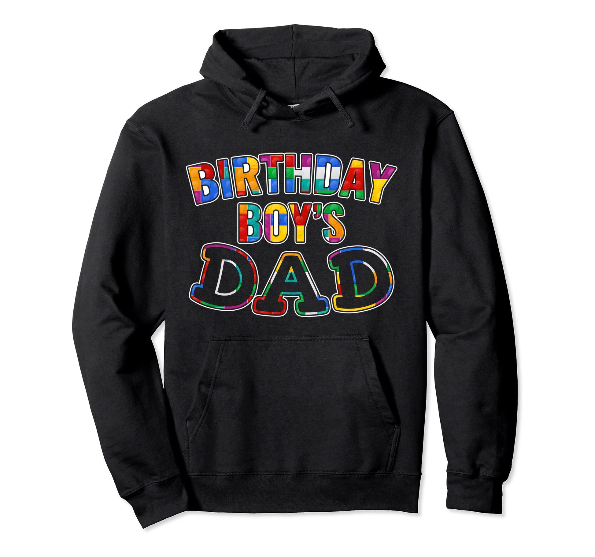 Birthday Dad Building Blocks Hoodie - Trendy Graphic Men Women - T-Shirt, Sweatshirt, Hoodie