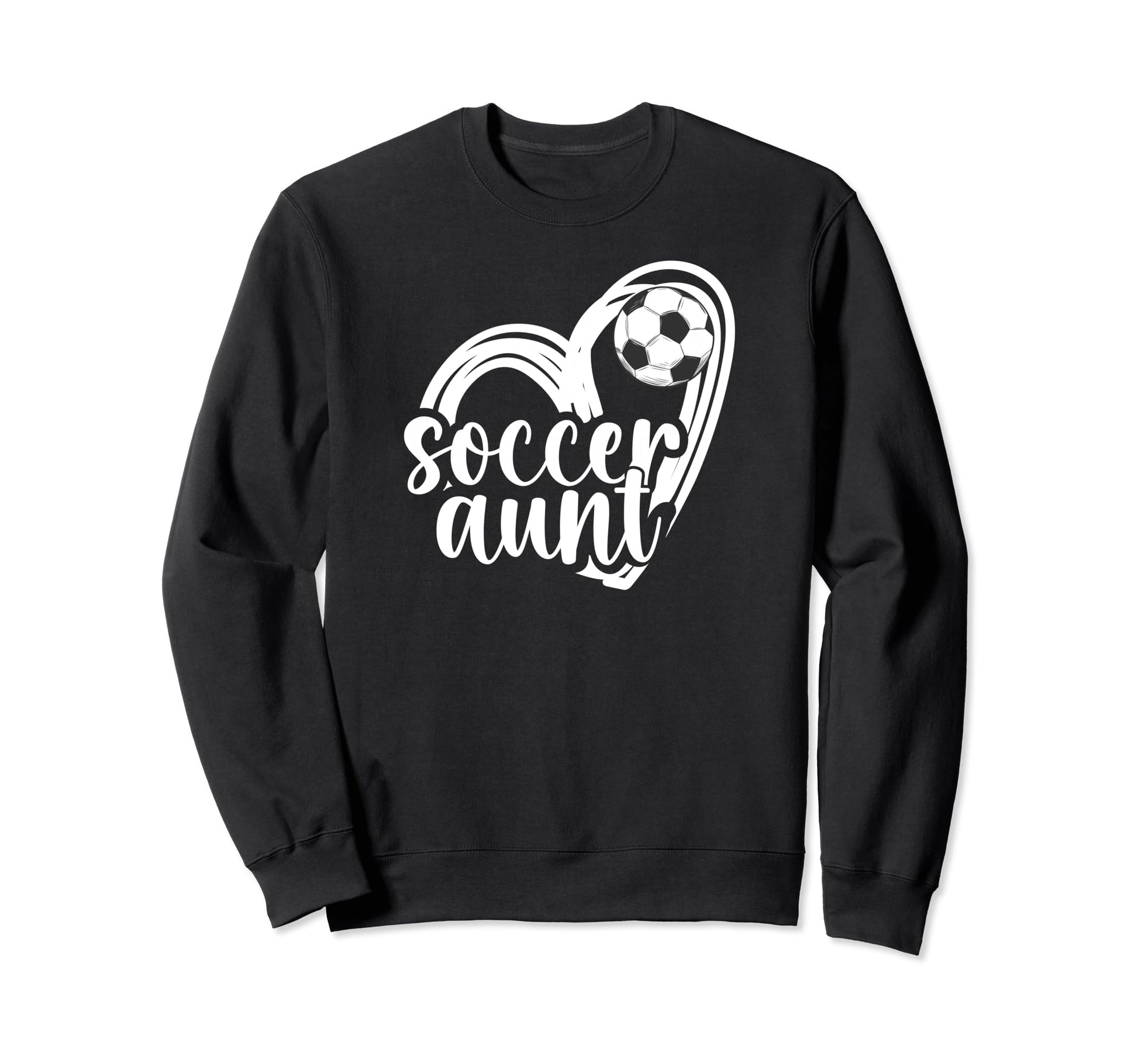 Soccer Aunt Heart Aunt Soccer Sweatshirt - Trendy Graphic for Adults - T-Shirt, Sweatshirt, Hoodie