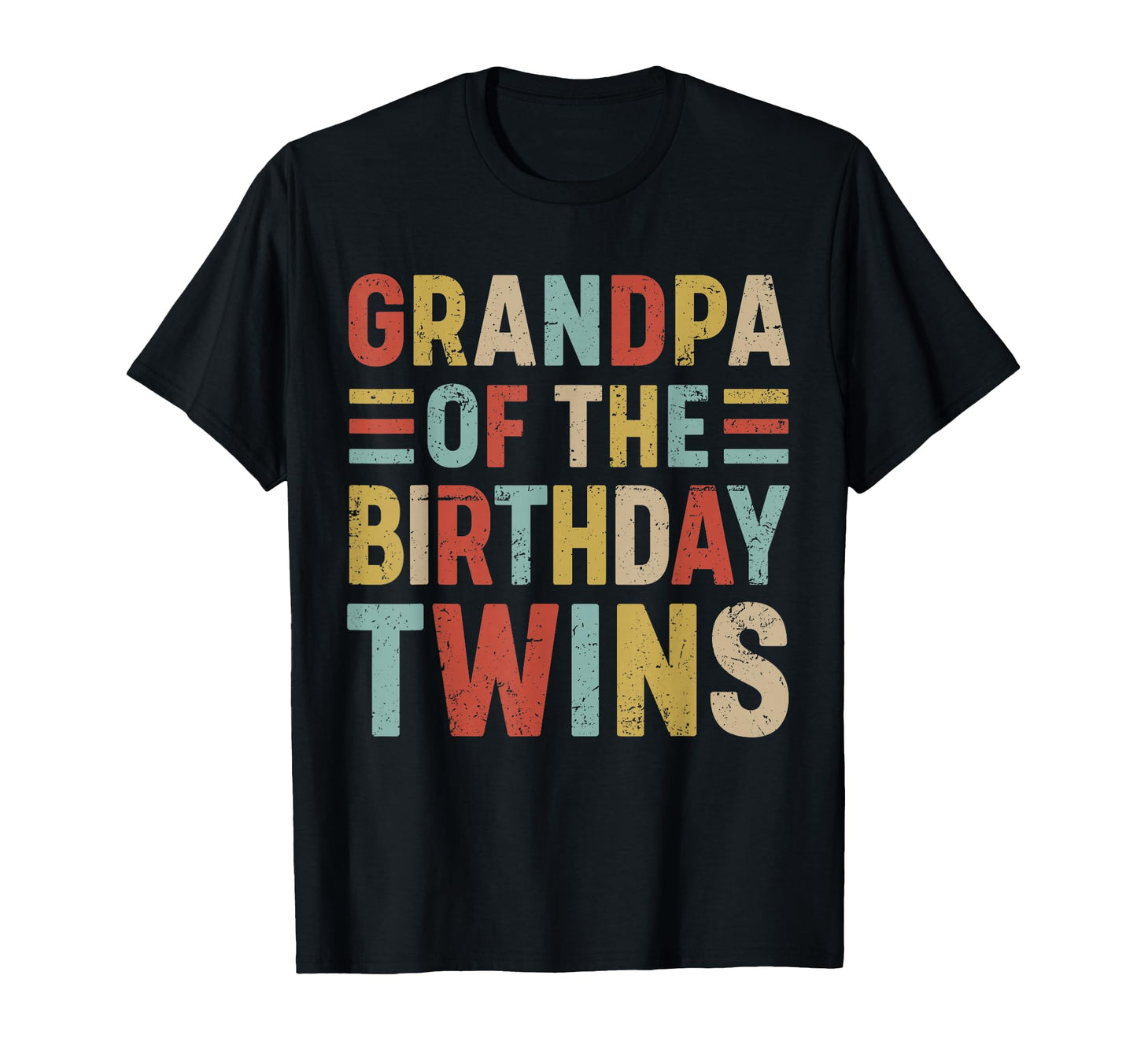 Grandpa Birthday Twins Family T-Shirt - Custom Art Print Men Women - T-Shirt, Sweatshirt, Hoodie
