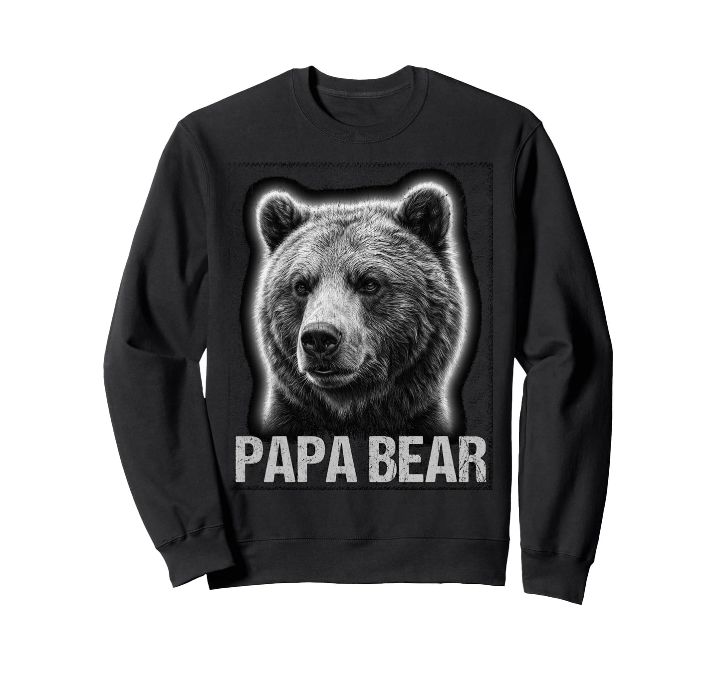 Papa Bear Family Matching Dad Sweatshirt - Minimalist Print Men Women - T-Shirt, Sweatshirt, Hoodie