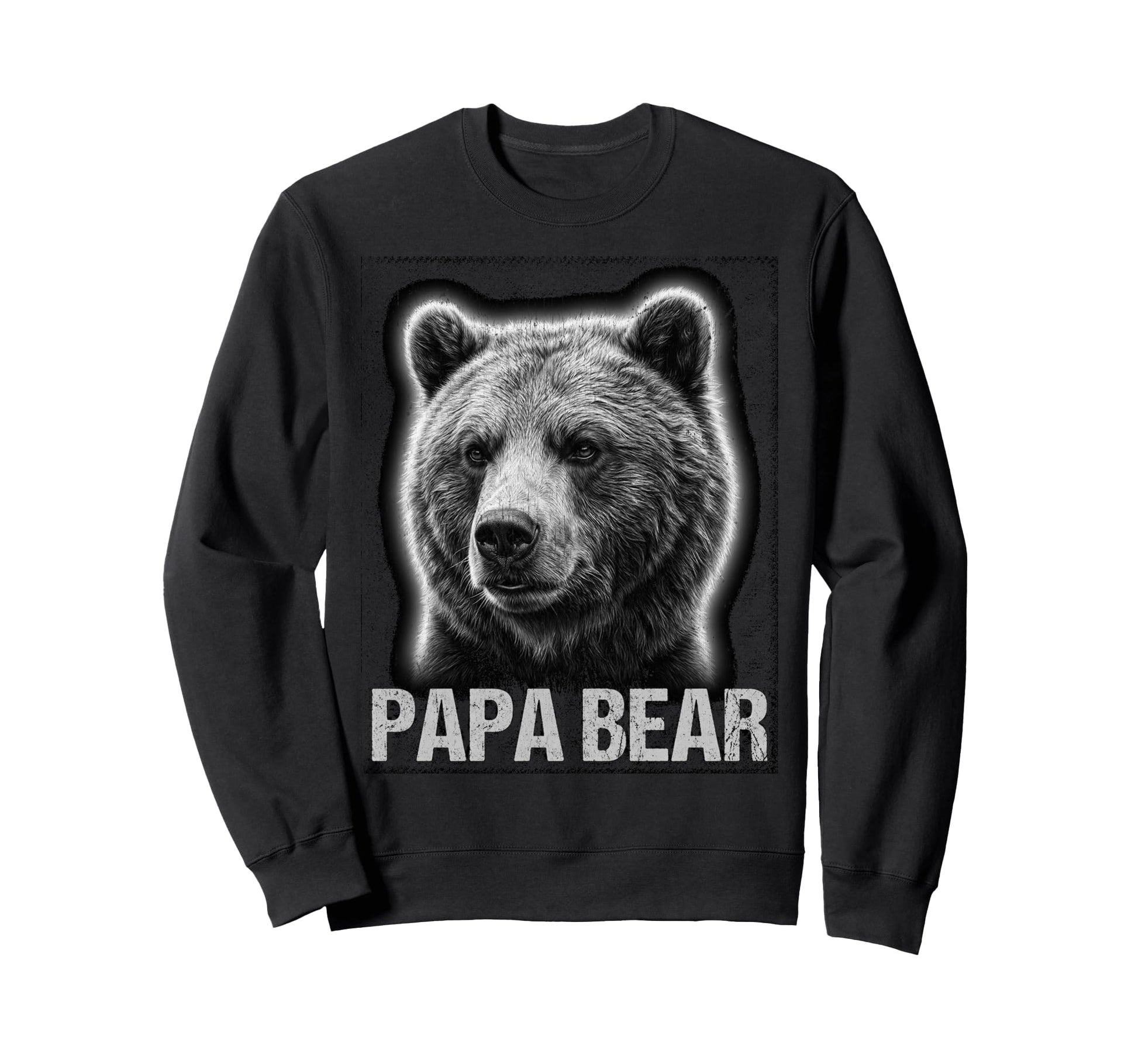 Papa Bear Family Matching Dad Sweatshirt - Minimalist Print Men Women - T-Shirt, Sweatshirt, Hoodie